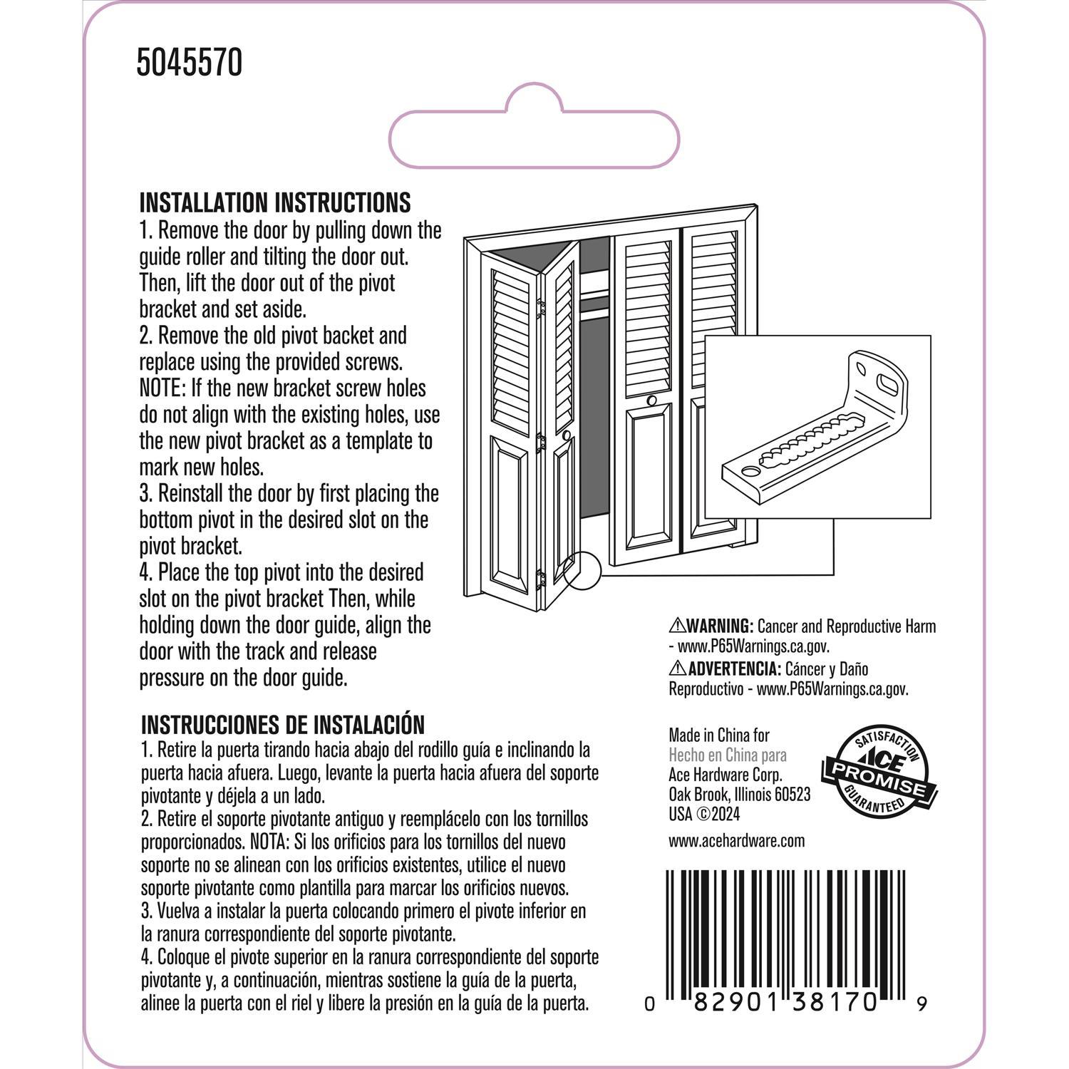 Ace Zinc-Plated Silver Steel Bracket 1 pc