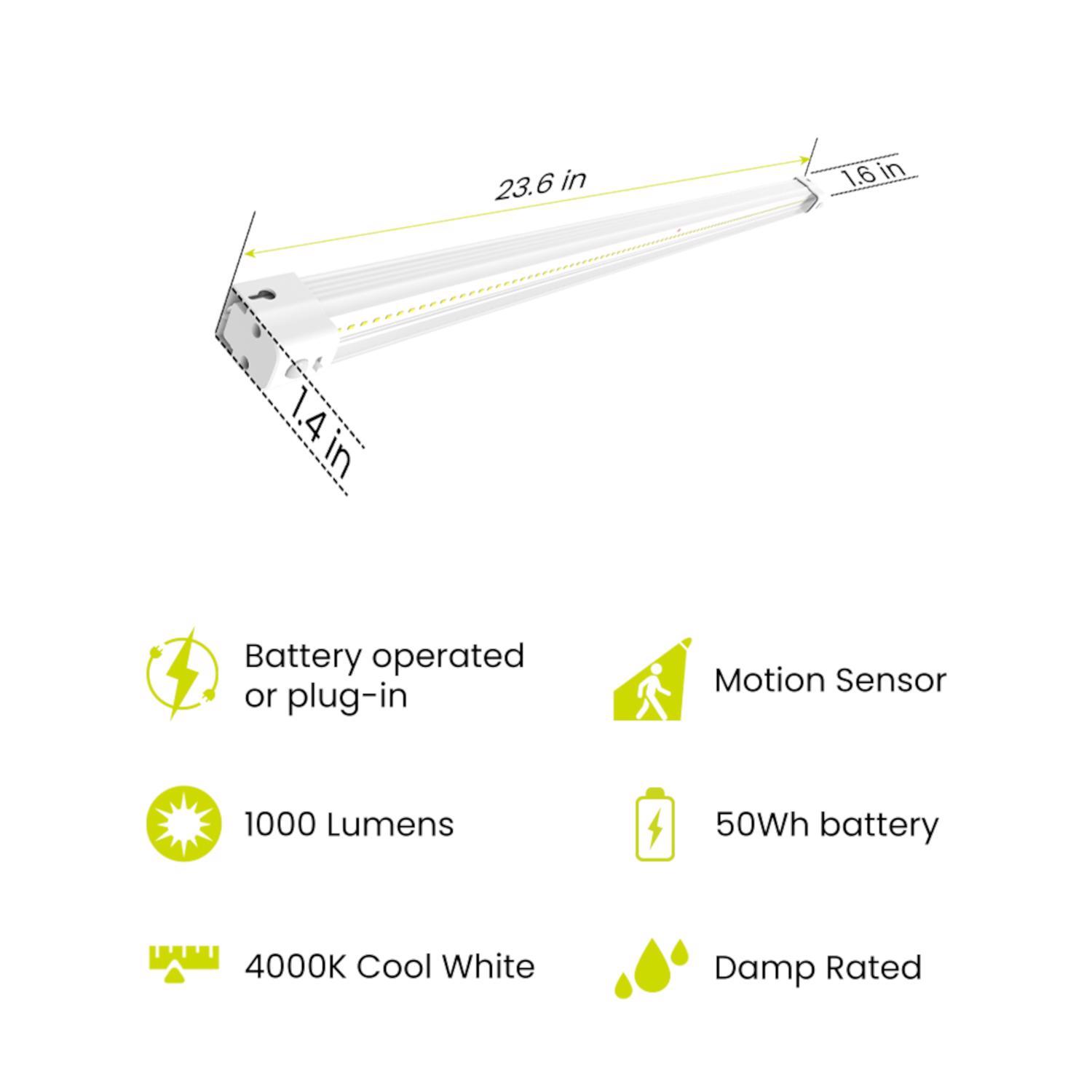 Feit SHOP 24 in. 1-Light each 50 W LED Shop Light