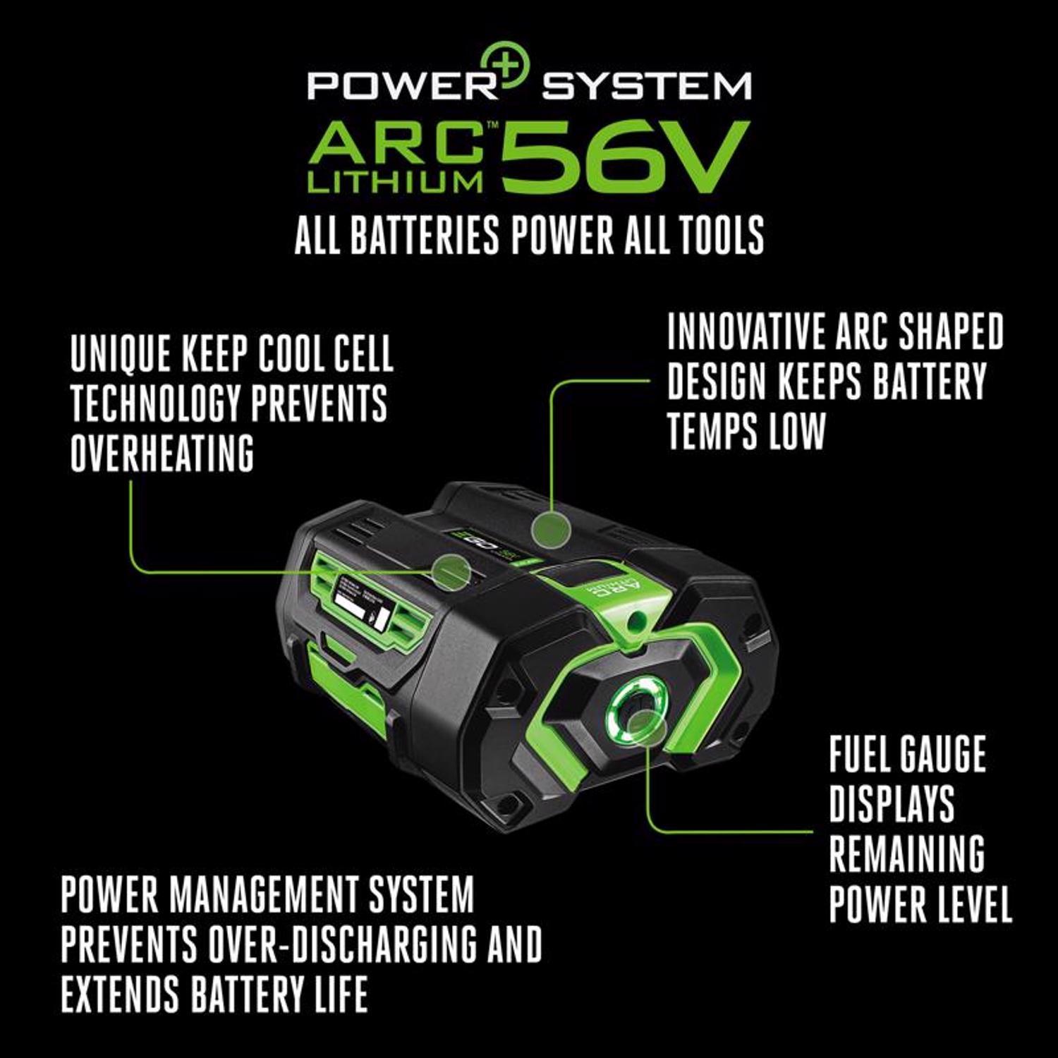 EGO 56V Power+ BA2800T 5 Ah Lithium-Ion Battery 1 pc