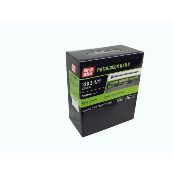 Grip-Rite Nail Patio Wd RS HG 12D 5#