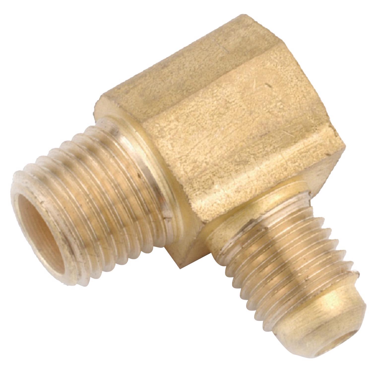 Anderson Metals 3/8 in. Flare Elbow 1/4 in. D MIP Brass 90 Degree Elbow