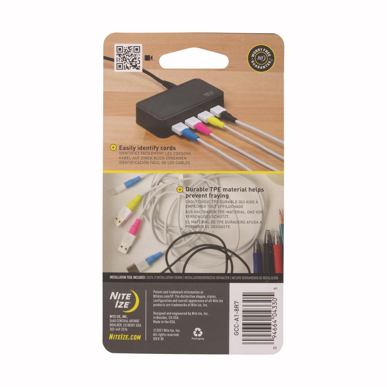 Nite Ize CordCollar 0.82 in. L Assorted Silicone Cord Identification and Protection Kit