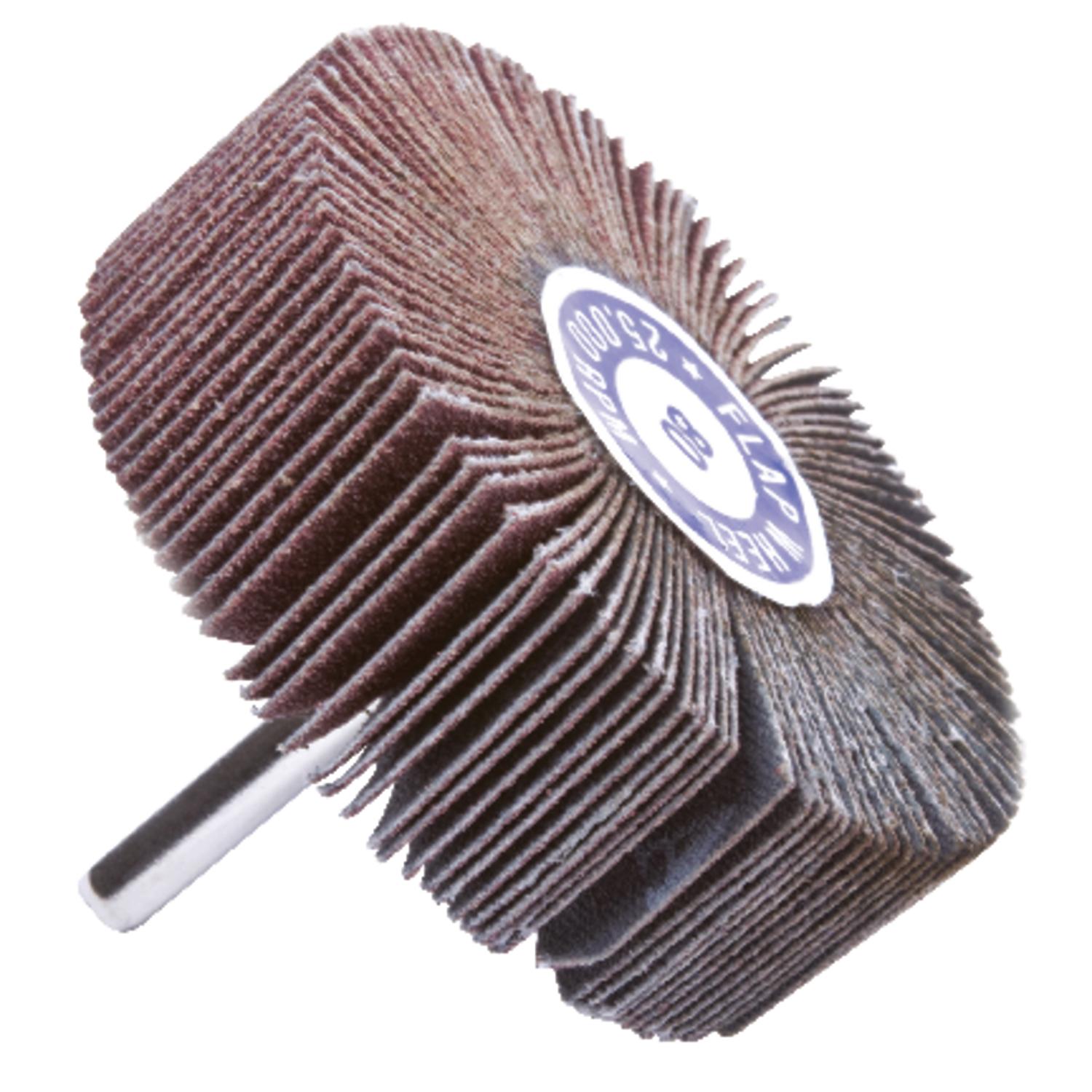 Forney 3 in. D X 1/4 in. Aluminum Oxide Flap Wheel 80 Grit 1 pc