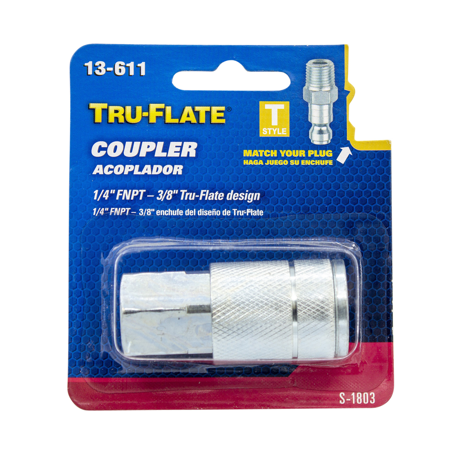 Tru-Flate Brass Quick Change Coupler 1/4 in. Female 1 pc