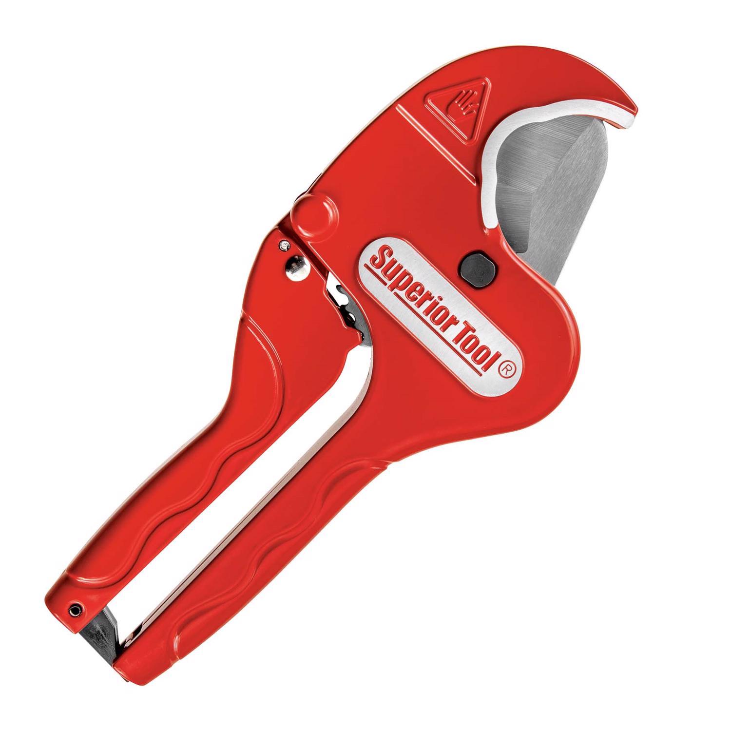 Superior Tool 1-5/8 in. Ratcheting Pipe Cutter Red 1 pc