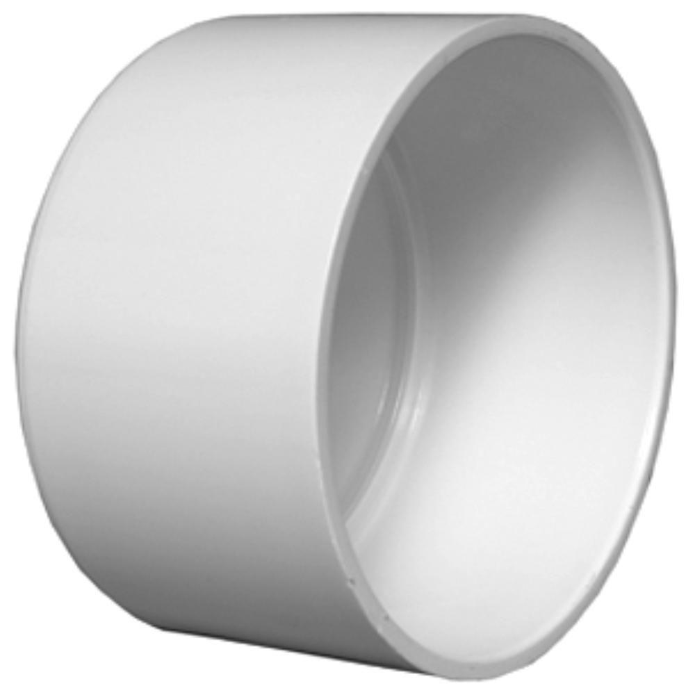 Moulding PVC Cap End Wht 3/32x