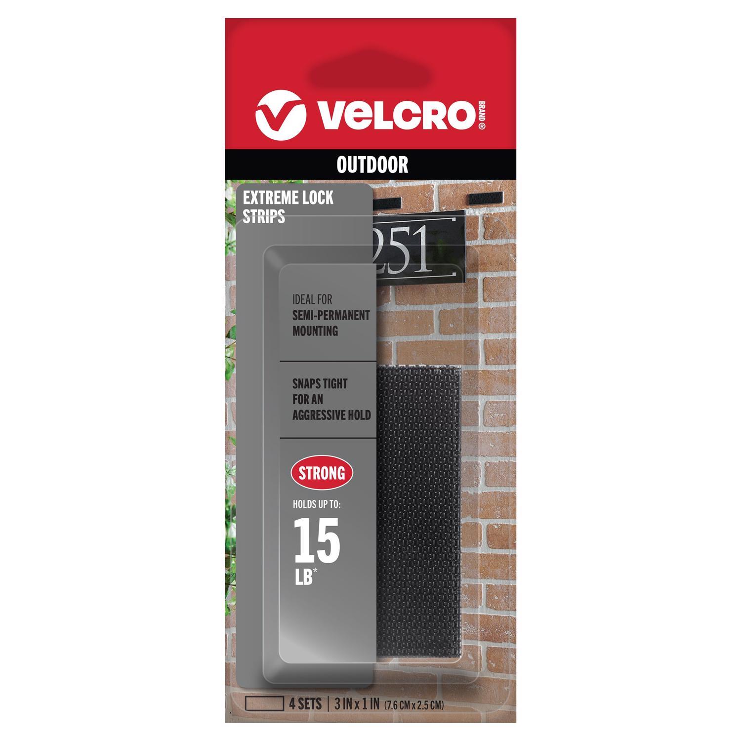 VELCRO Brand ALFA-LOK Small Plastic Mounting Square 3 in. L 4 pk