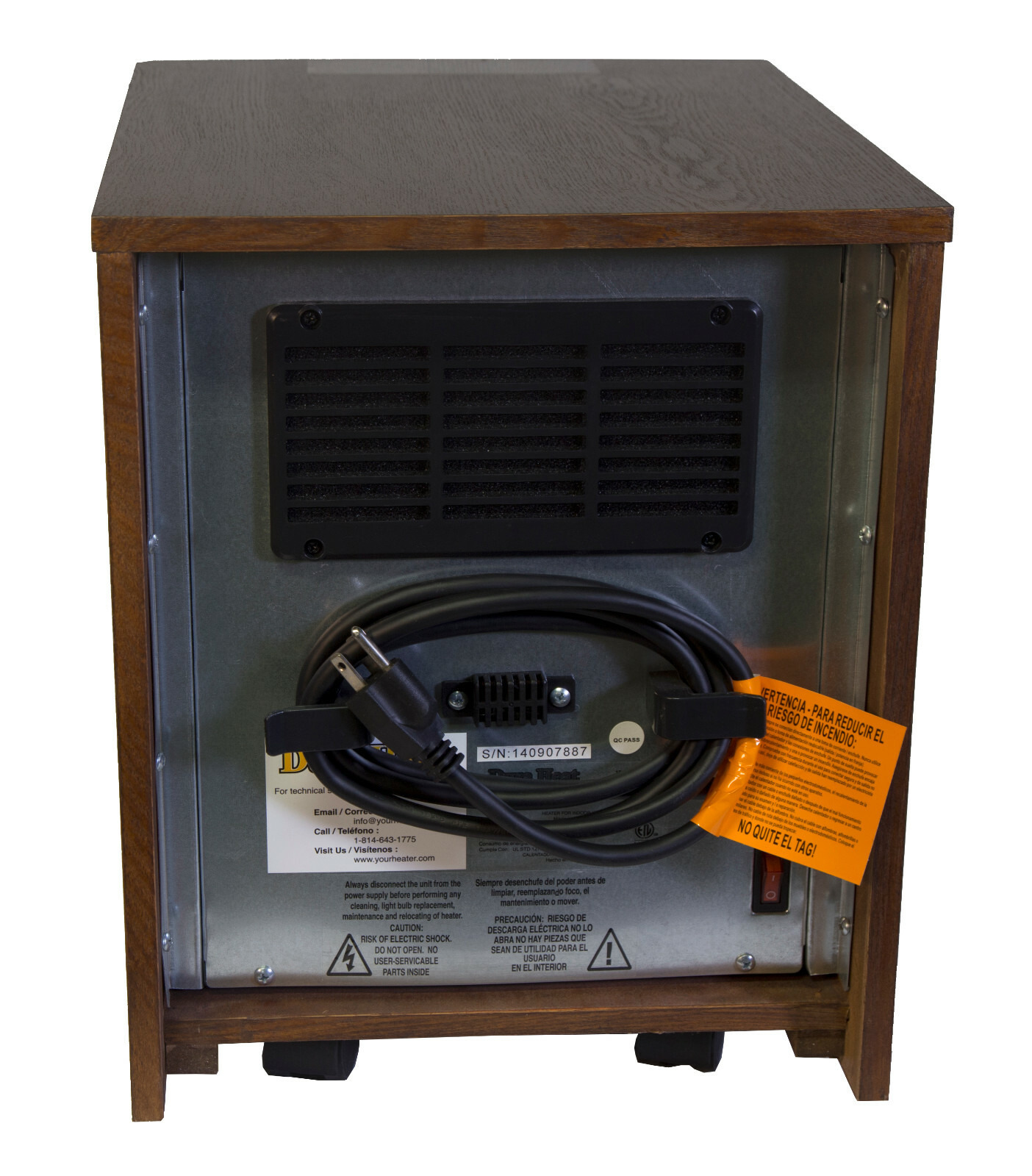 Comfort Glow Infrared Electric Space Heater, 5120 BTU, 1000 sq ft heat - QEH1425