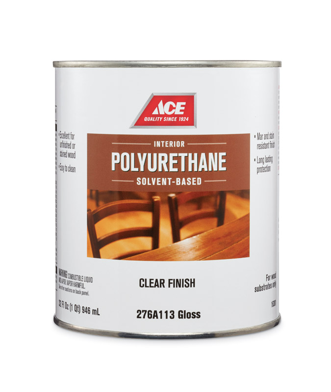 Ace Gloss Clear Solvent-Based Polyurethane 1 qt.
