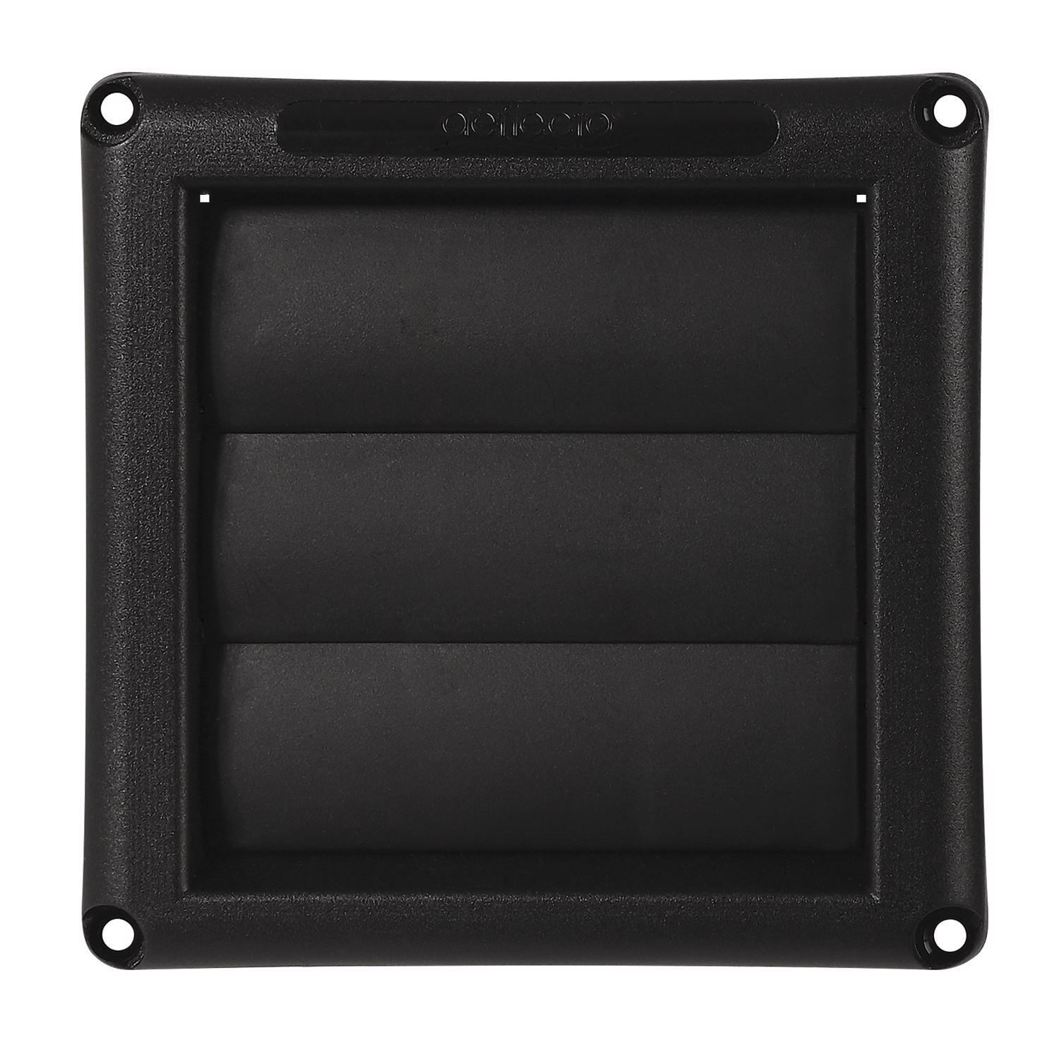 Ace Louvered 4 in. W X 4 in. L Black Resin Dryer Vent Hood