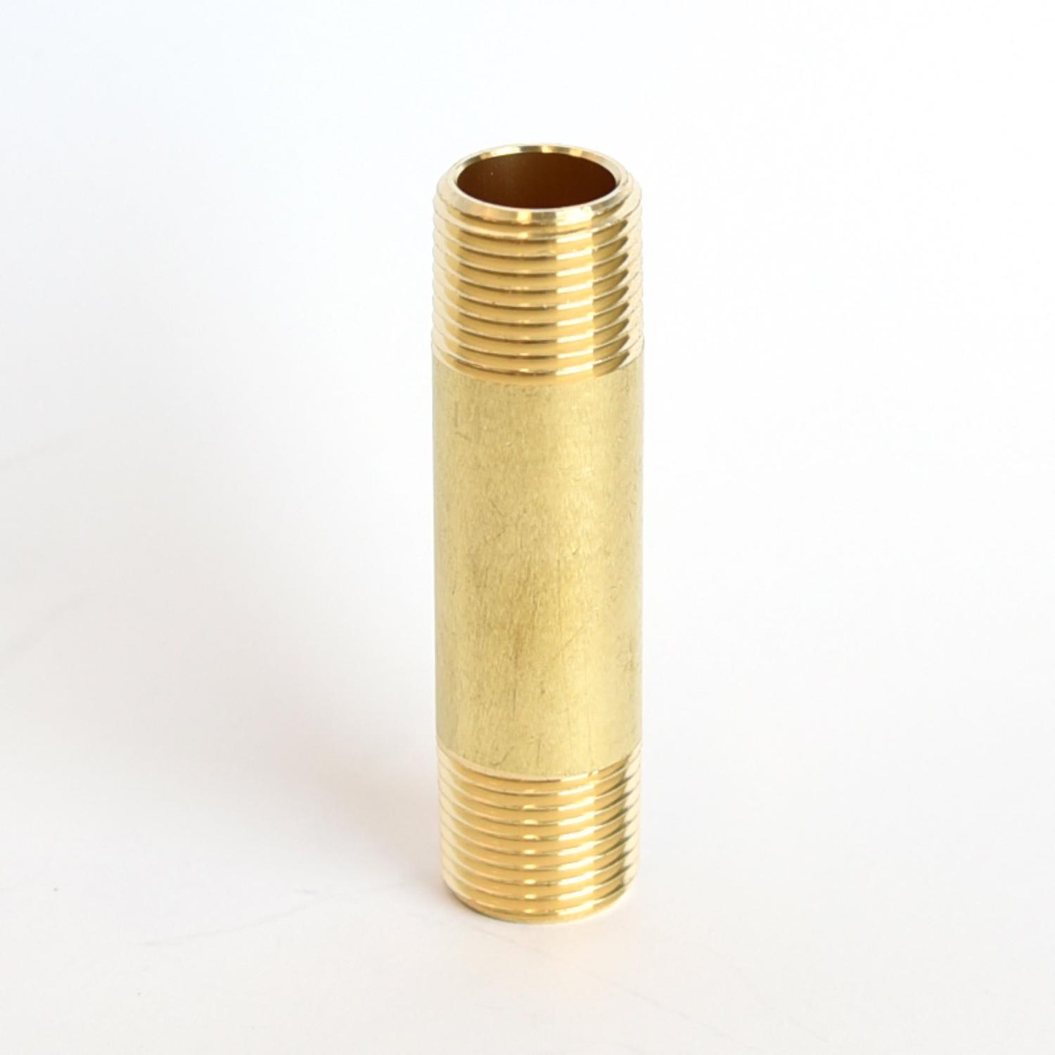 ATC 3/8 in. MPT 3/8 in. D MPT Yellow Brass Nipple 2-1/2 in. L
