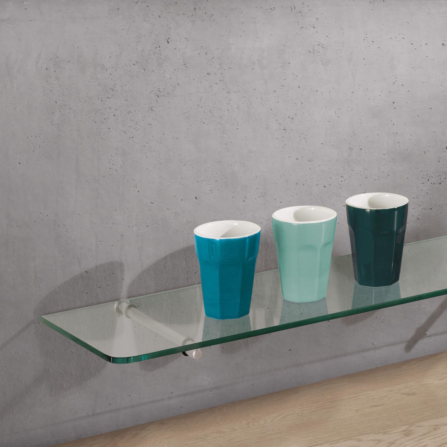 Dolle Glassline 0.31 in. H X 23.6 in. W X 5.9 in. D Clear Glass Shelf