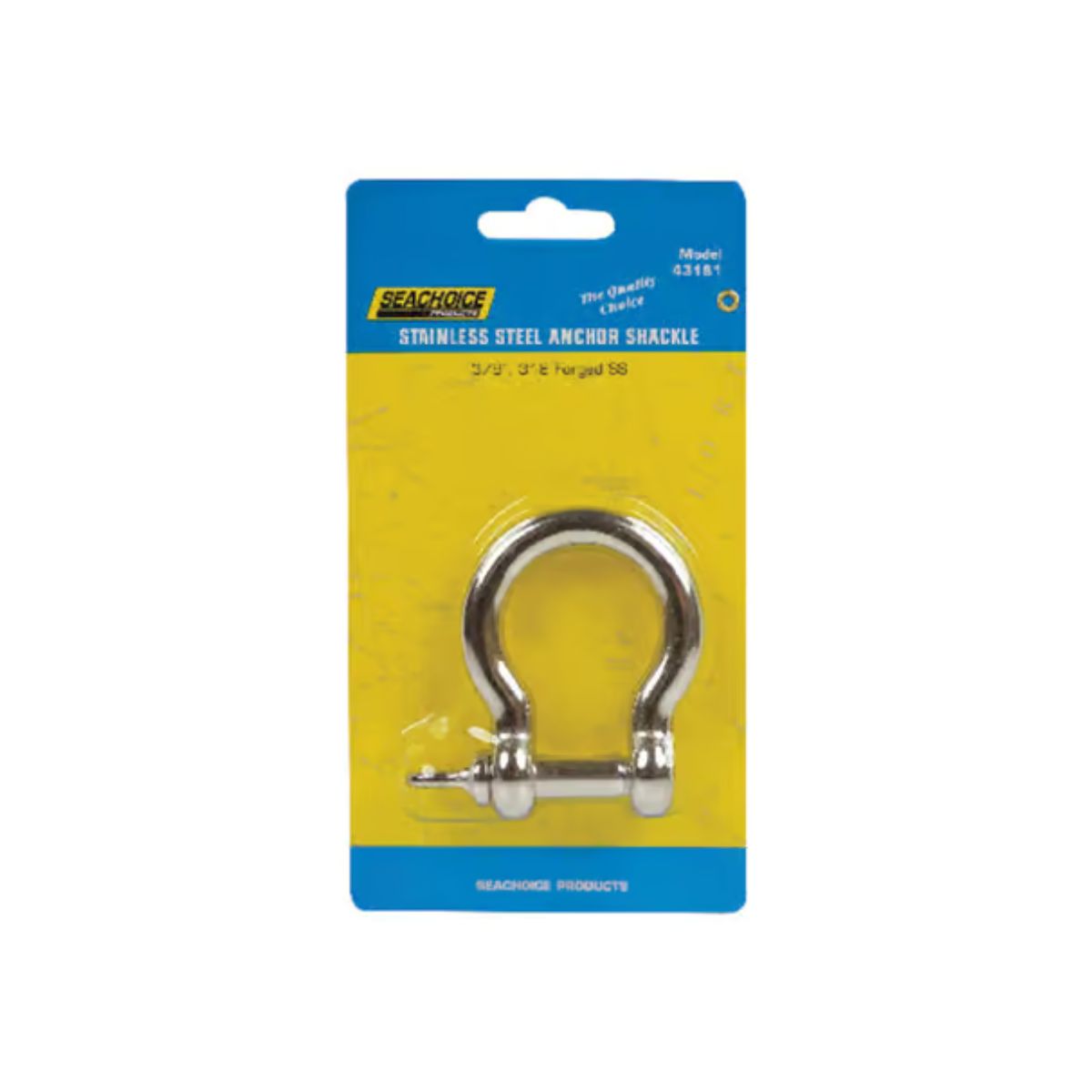 Seachoice Polished Stainless Steel 1 in. L x 3/8 in. W Shackle 1 Pack