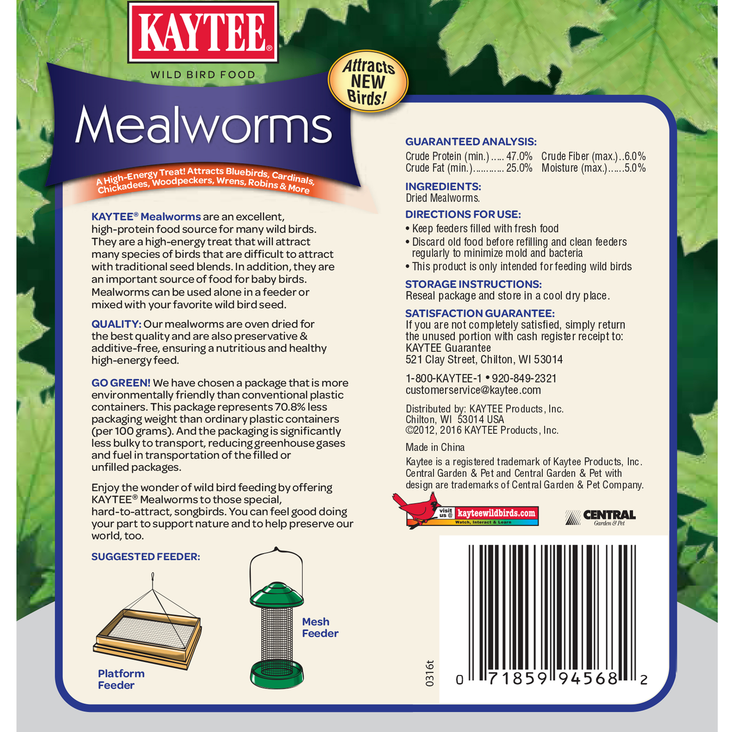 Kaytee Bluebird Dried Mealworm Mealworms 7 oz Stine Home + Yard The Family You Can Build Around™