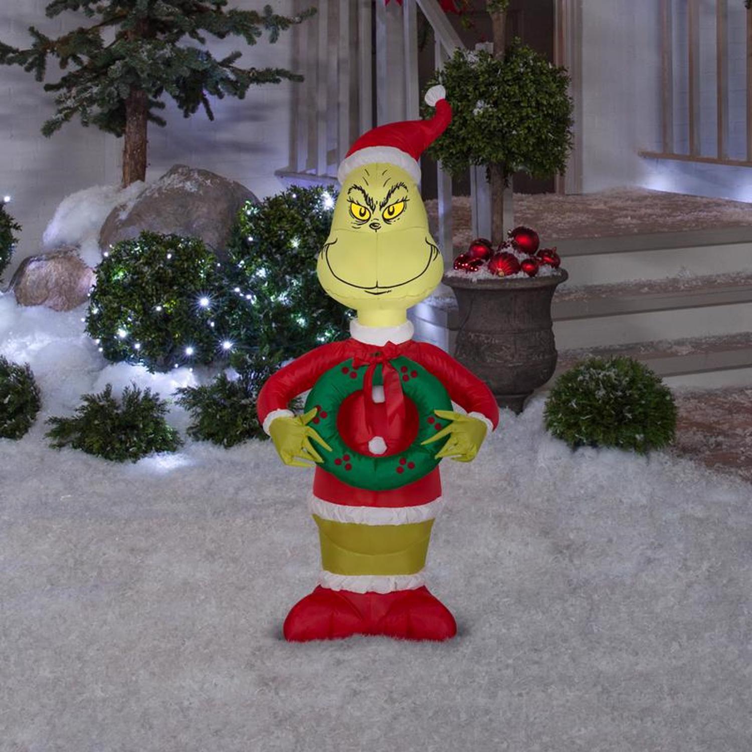Gemmy Airblown Santa Grinch 3.5 ft. Inflatable