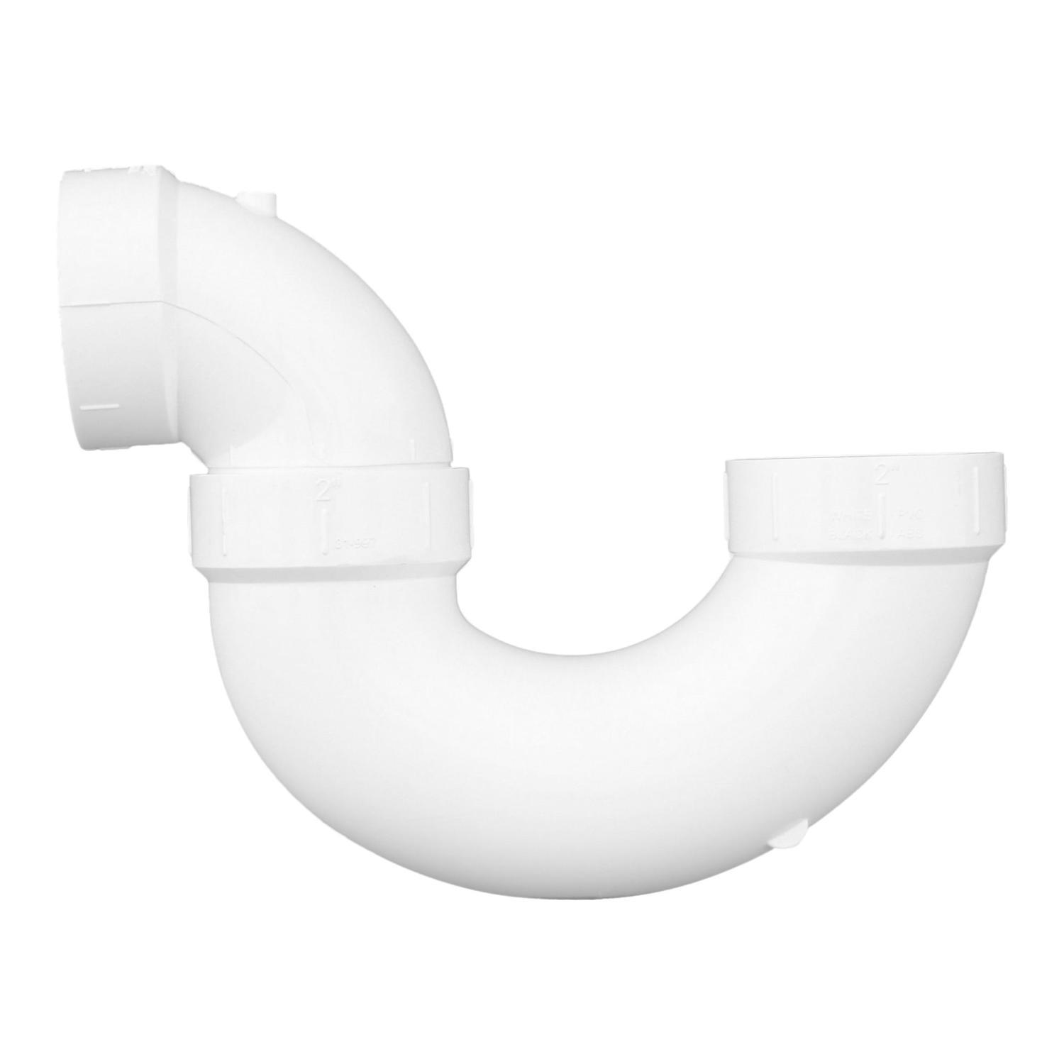 Charlotte Pipe Schedule 40 2 in. Hub X 2 in. D Hub PVC P-Trap 1 pk