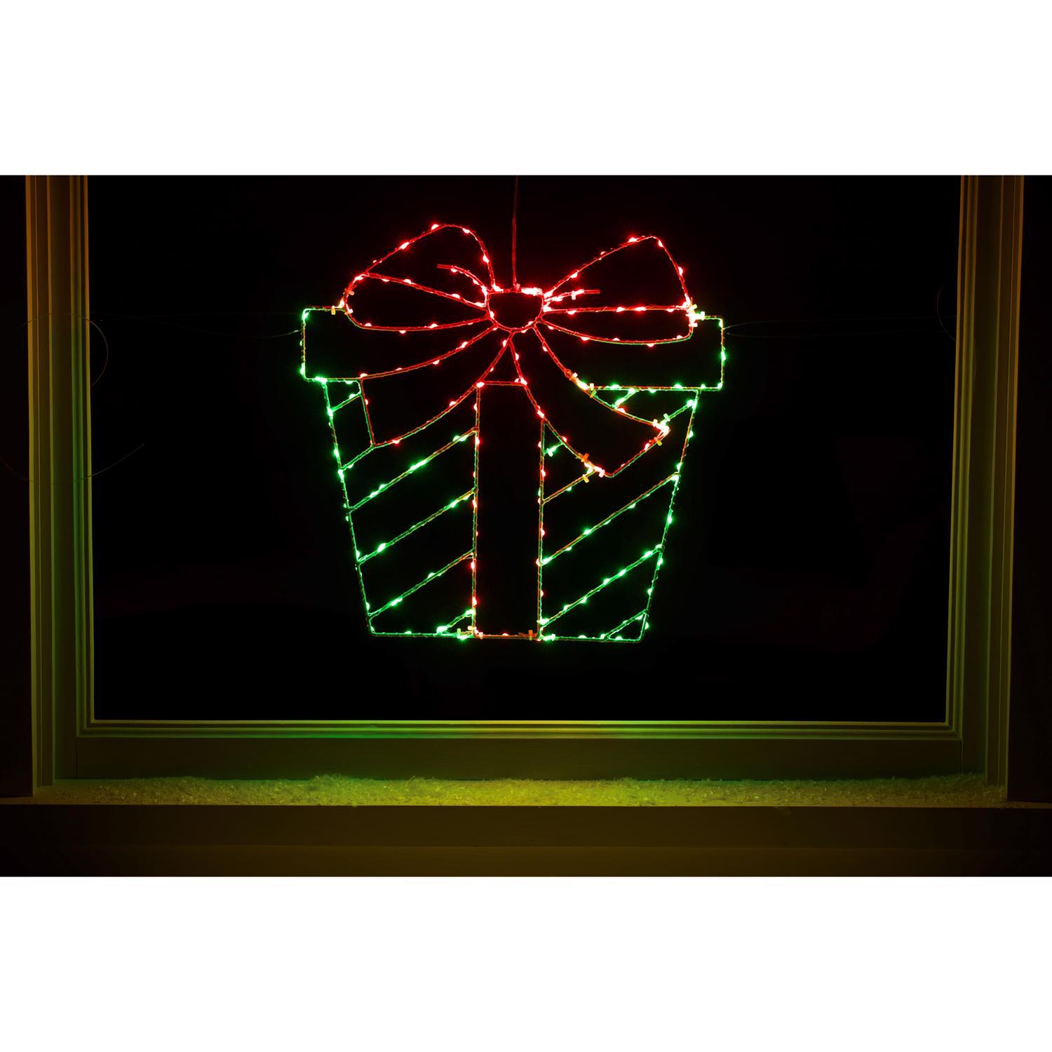 Celebrations LED Multi Present Silhouette 15 in. Hanging Decor