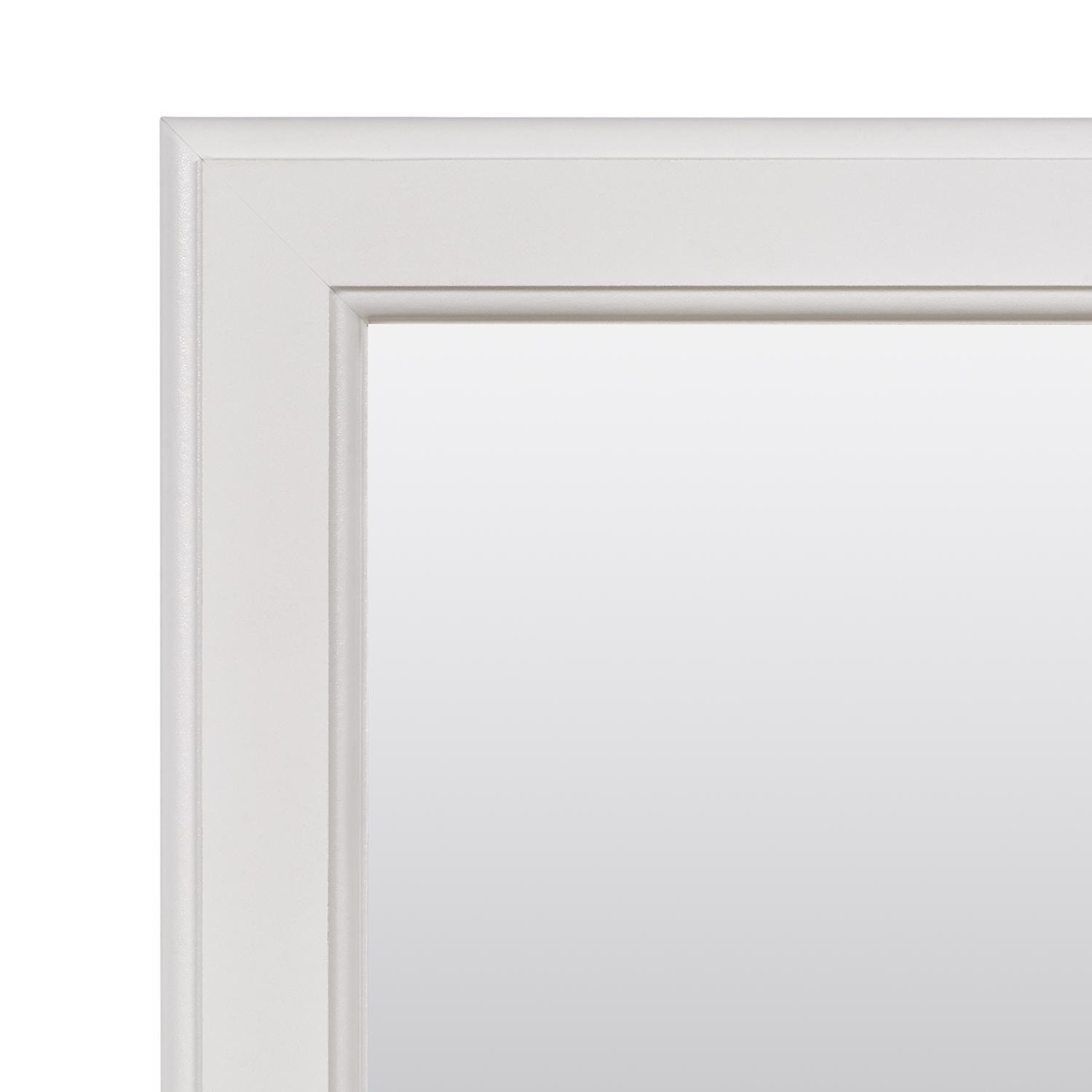 Zenna Home 25 in. H X 20 in. W Bathroom Mirror Matte White