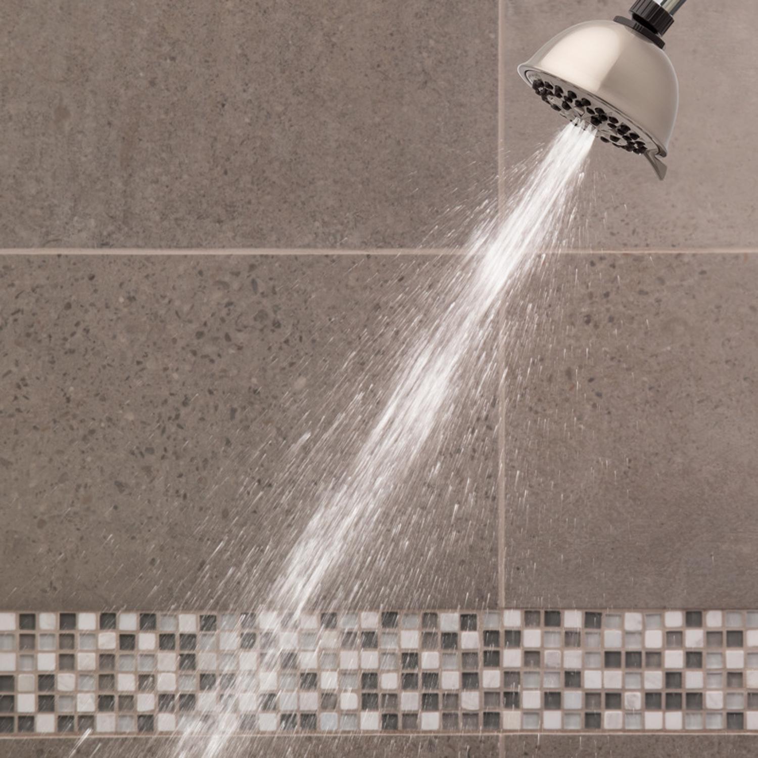 Waterpik PowerPulse Massage Brushed Nickel 7 settings Wallmount Showerhead 1.8 gpm