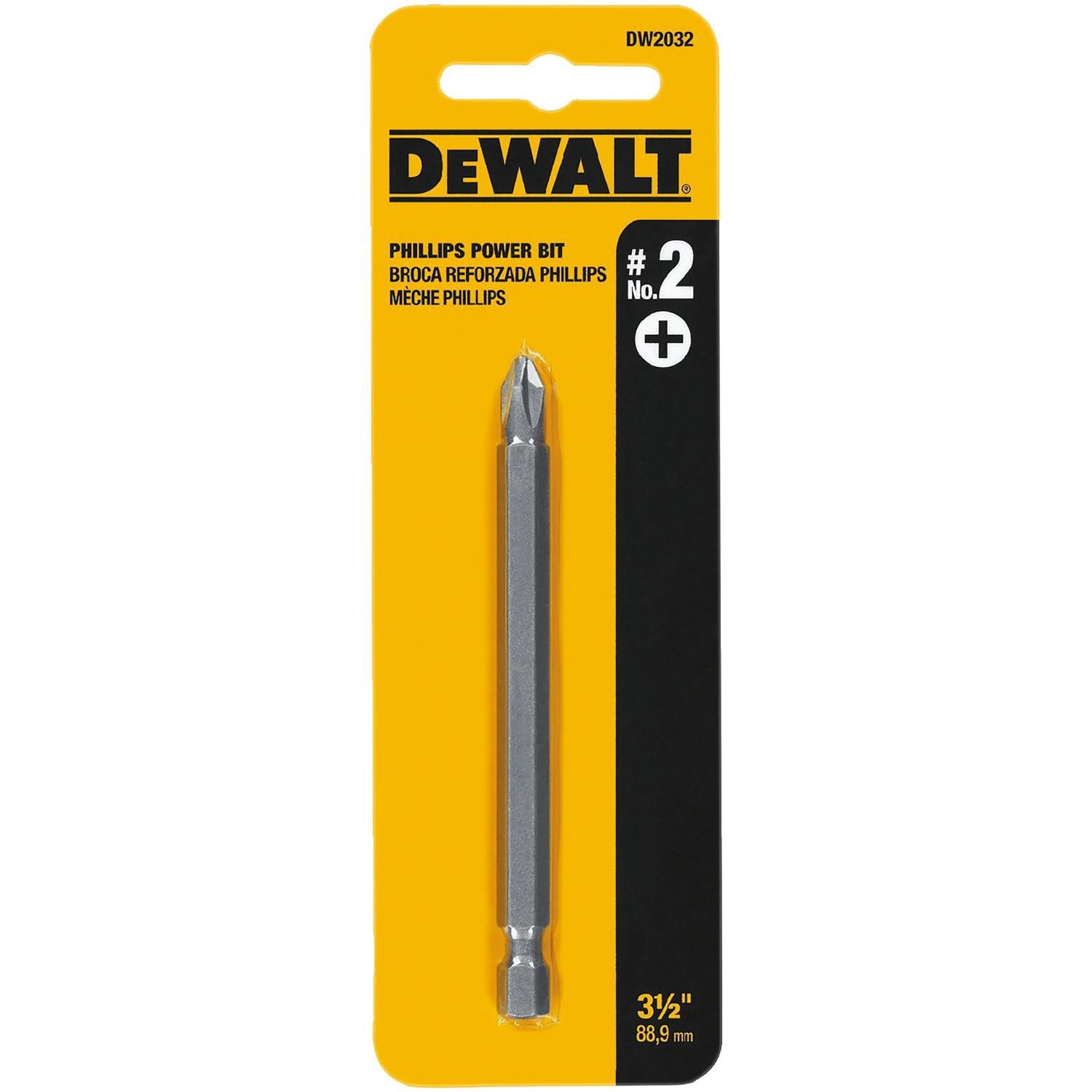 DeWalt Phillips #2 X 3-1/2 in. L Power Bit Heat-Treated Steel 1 pc