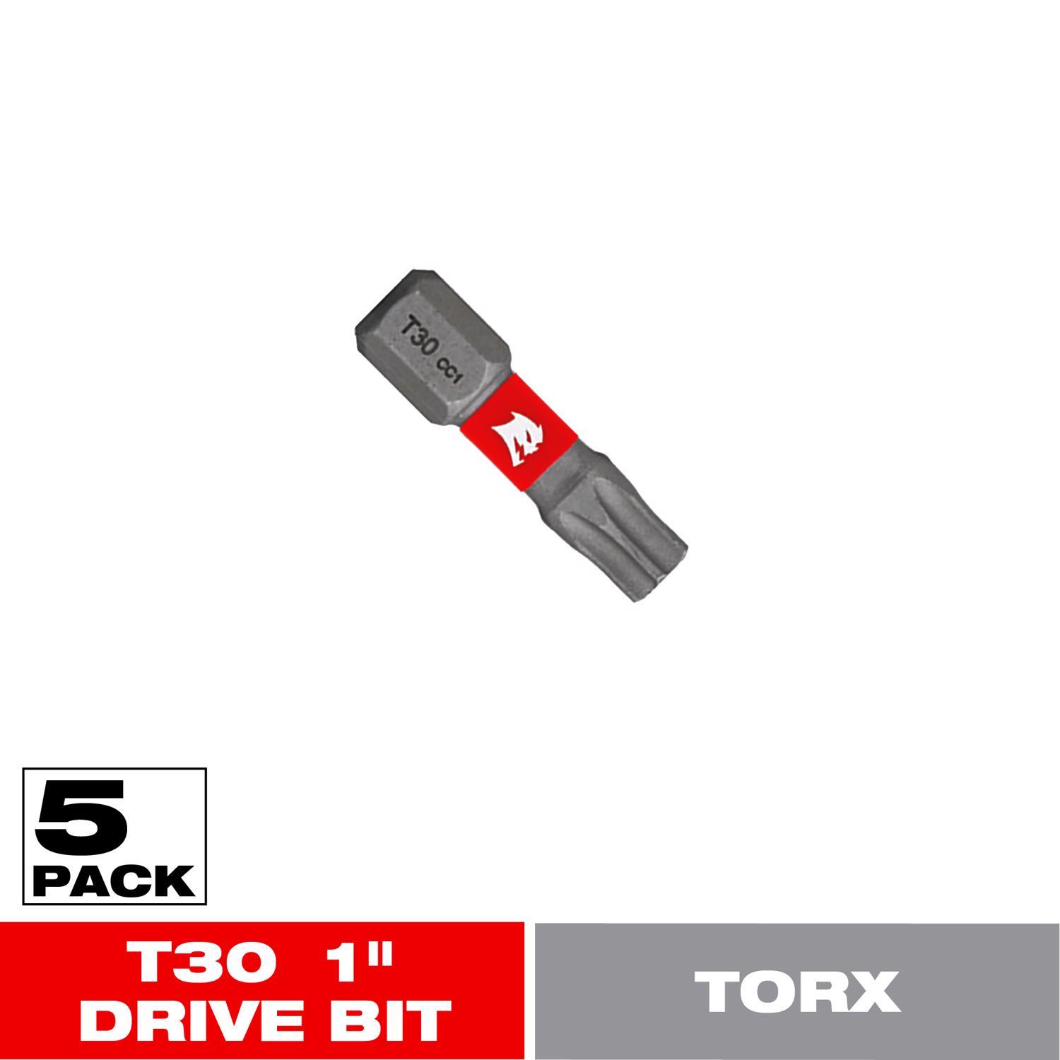 Diablo Torx #30 X 1 in. L Driver Bit Black Oxide 5 pk