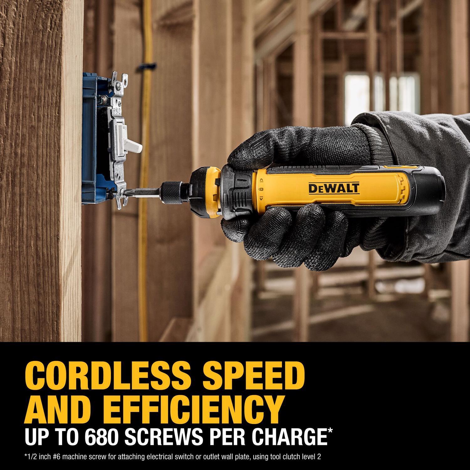 DEWALT 4V MAX Cordless Powered Screwdriver with Bit Set Kit
