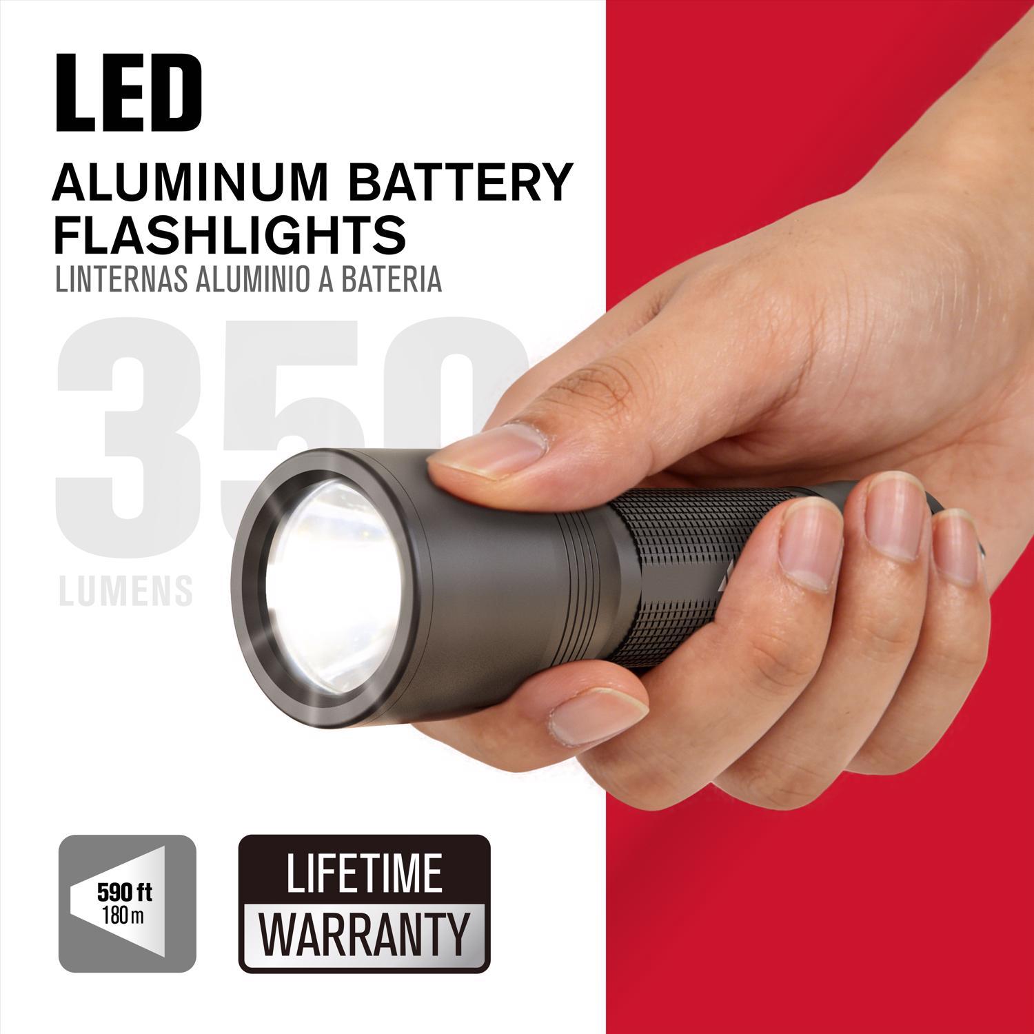 Ace 350 lm Black LED Flashlight AAA Battery