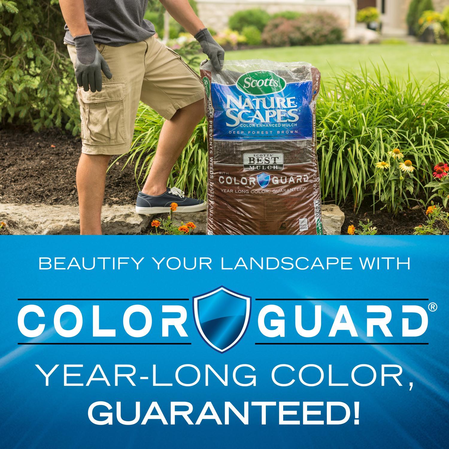 Scotts Nature Scapes Deep Forest Brown Weed Preventer Color Enhanced Mulch 1.5 cu ft