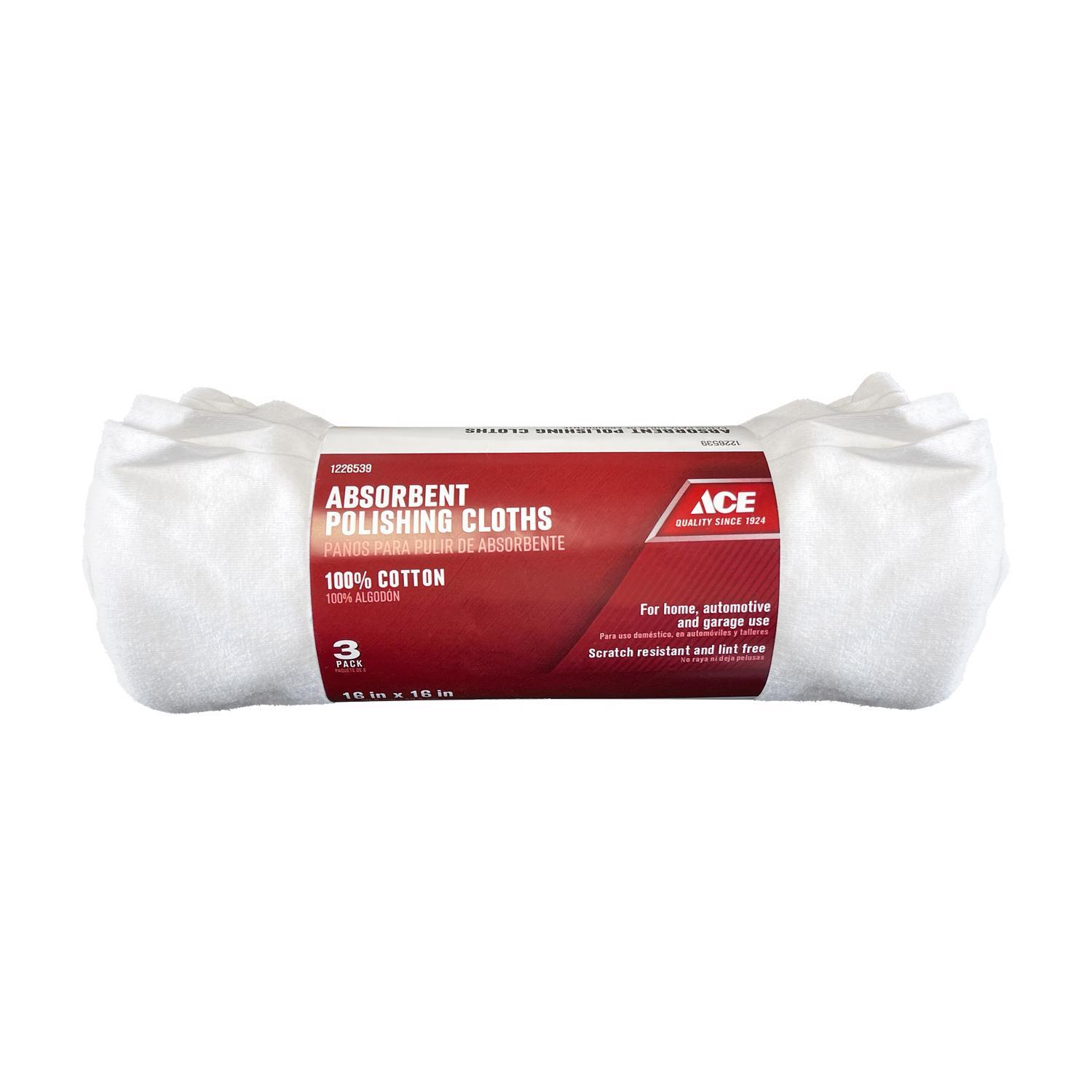 Ace Cotton Cleaning Cloth 16 in. W X 16 in. L 3 pk