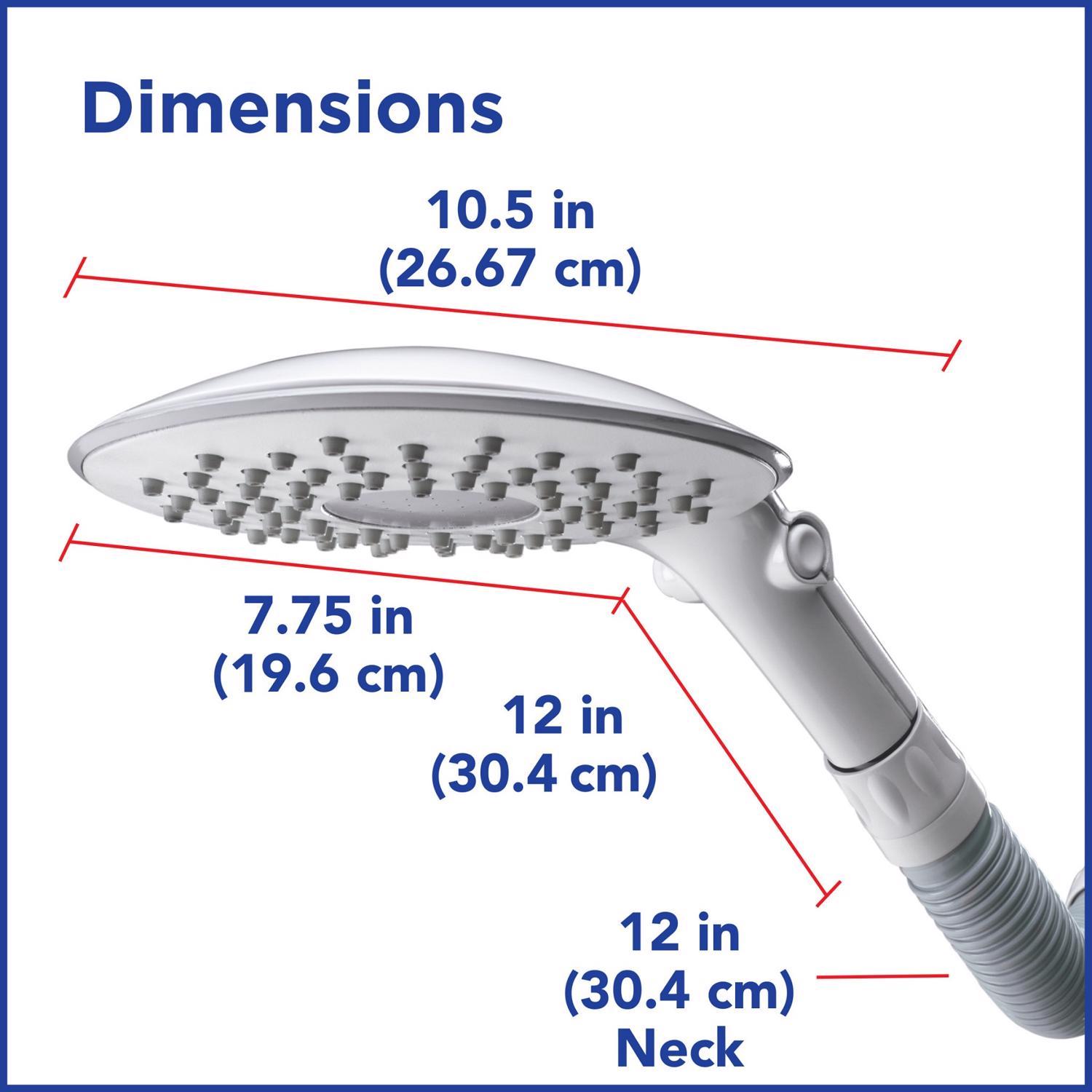 Waterpik RainFall White 2 settings Showerhead 1.8 gpm