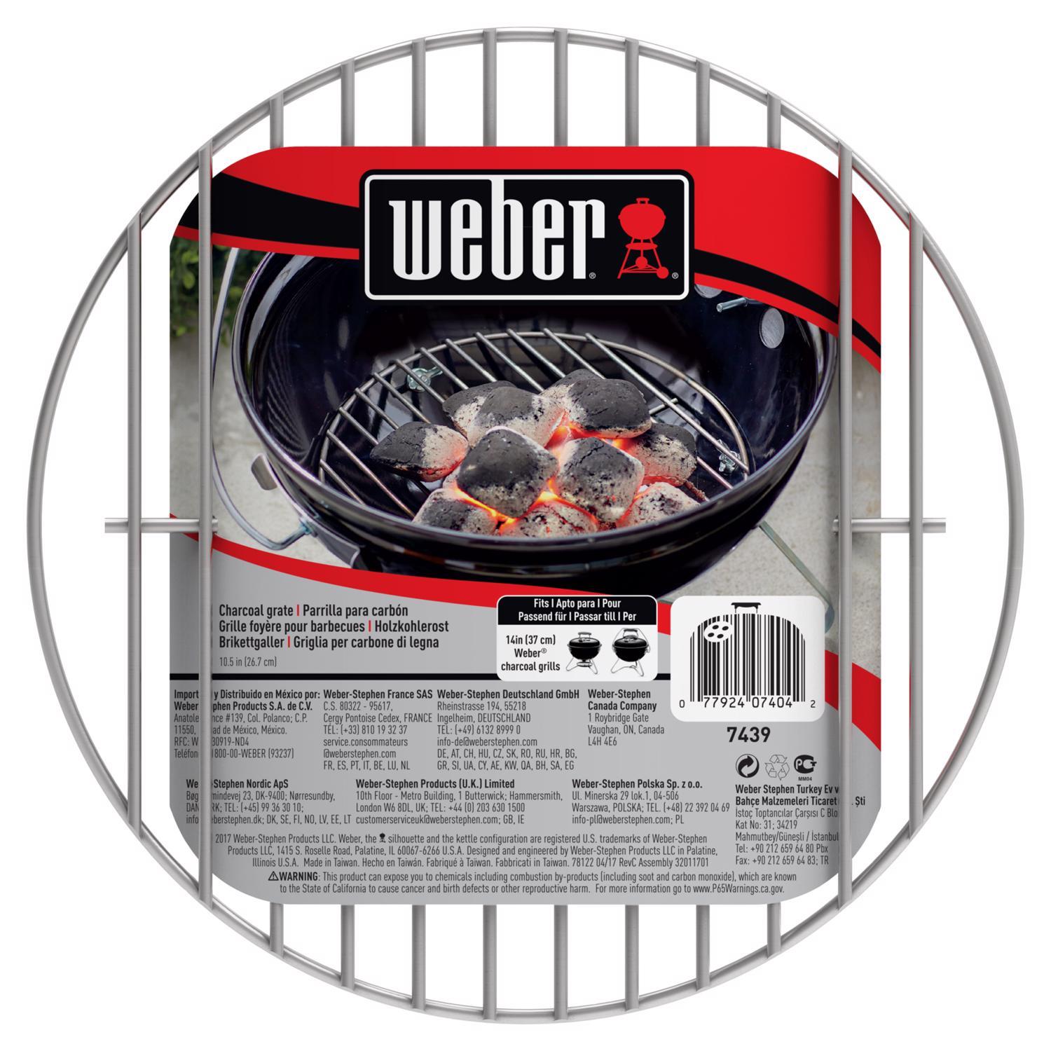 Weber Steel Charcoal Grate For Weber 14 inch Charcoal Grills