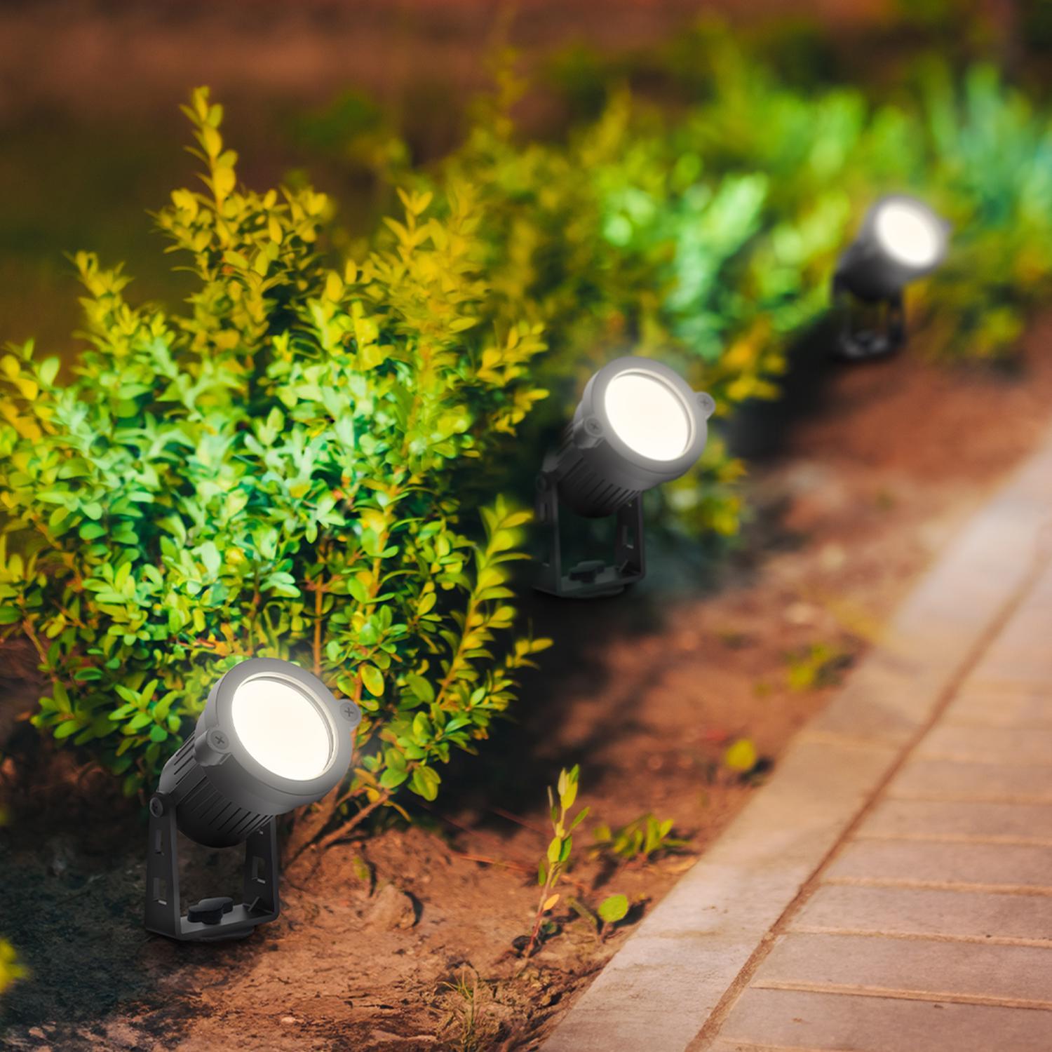 Feit Bluetooth-Enabled Motion Sensor Plug-In LED Black Smart-Enabled Spotlight