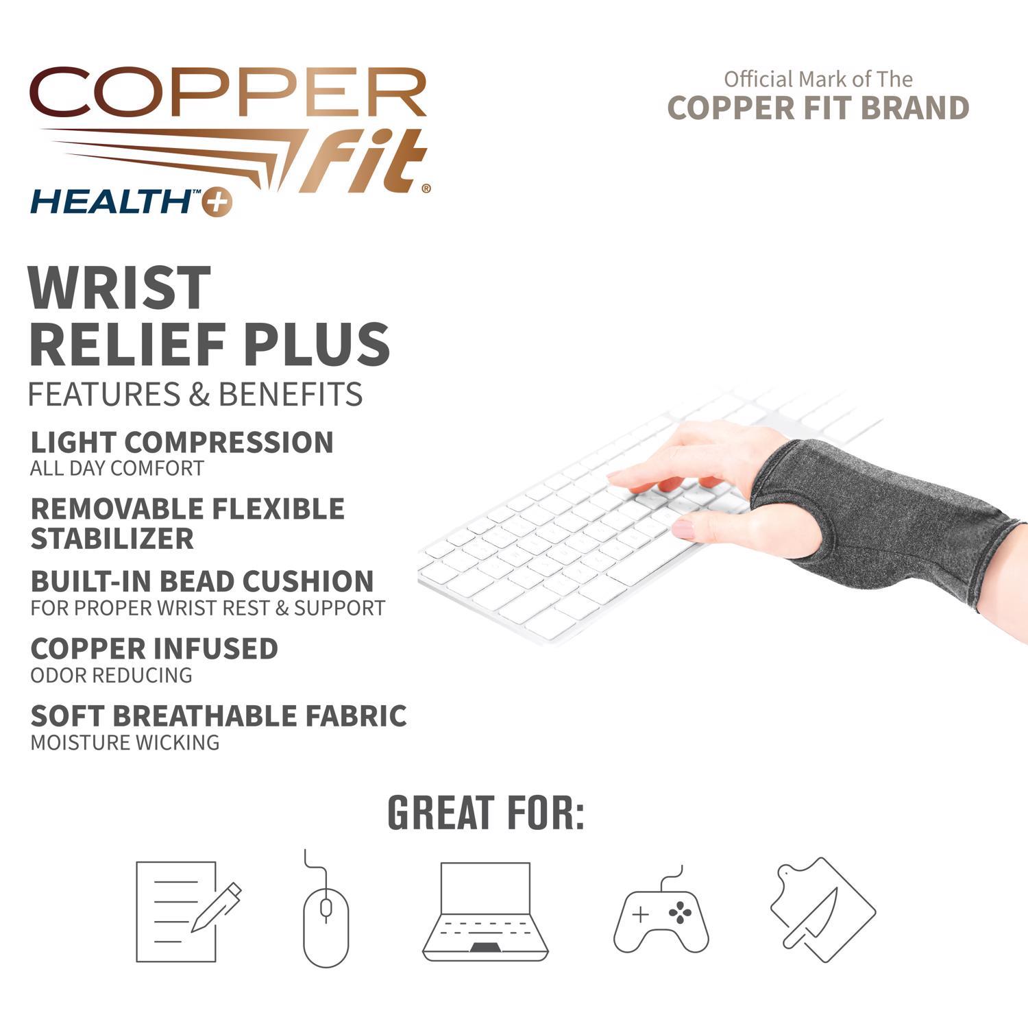 Copper Fit Health Black Wrist Support 1 box 1 pk