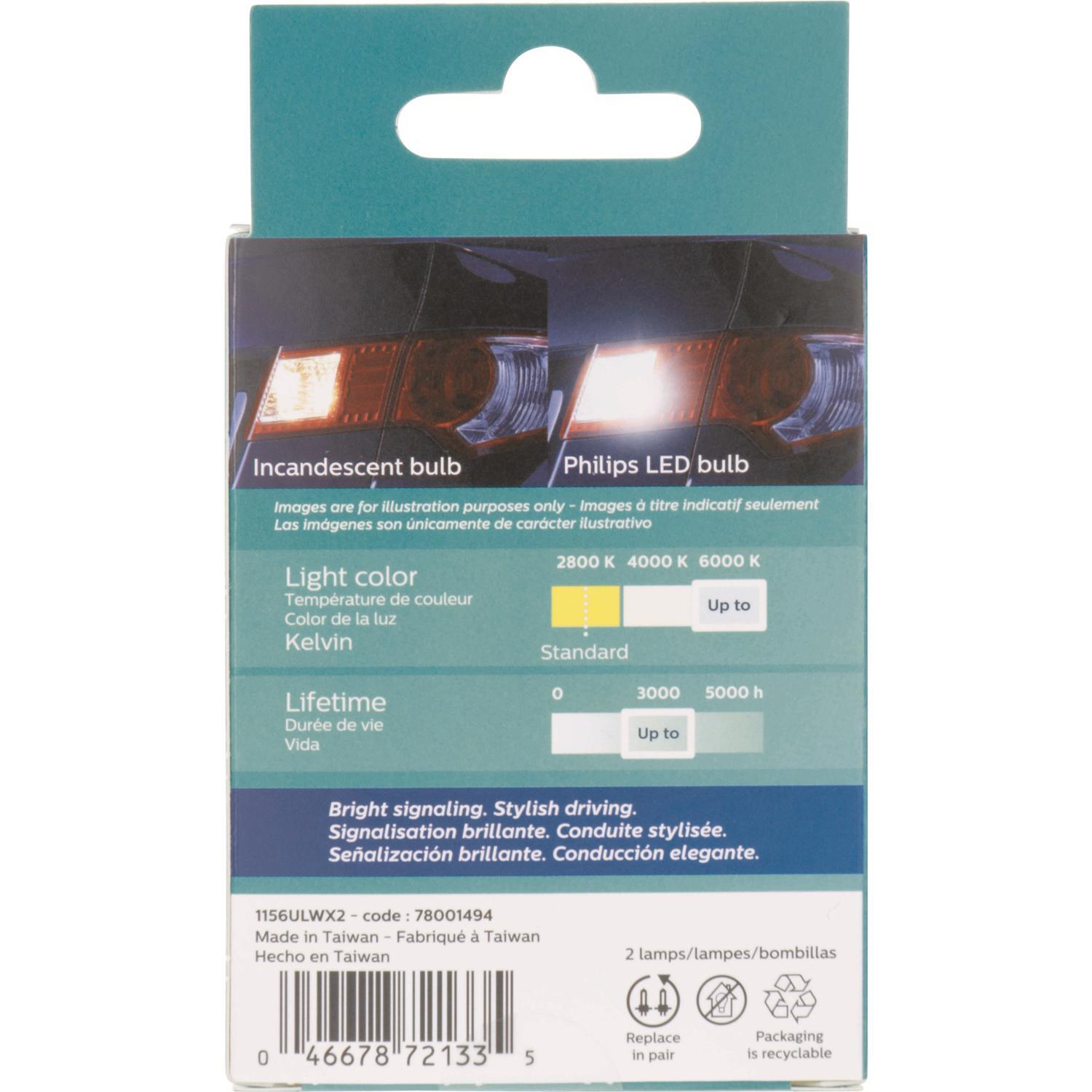 Philips Ultinon LED Back-Up/Cornering/Stop/Turn Miniature Automotive Bulb 1156WLED