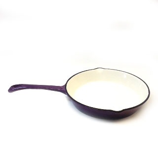 Cajun Classic 10" Purple & Gold Enameled Cast Iron Skillet 