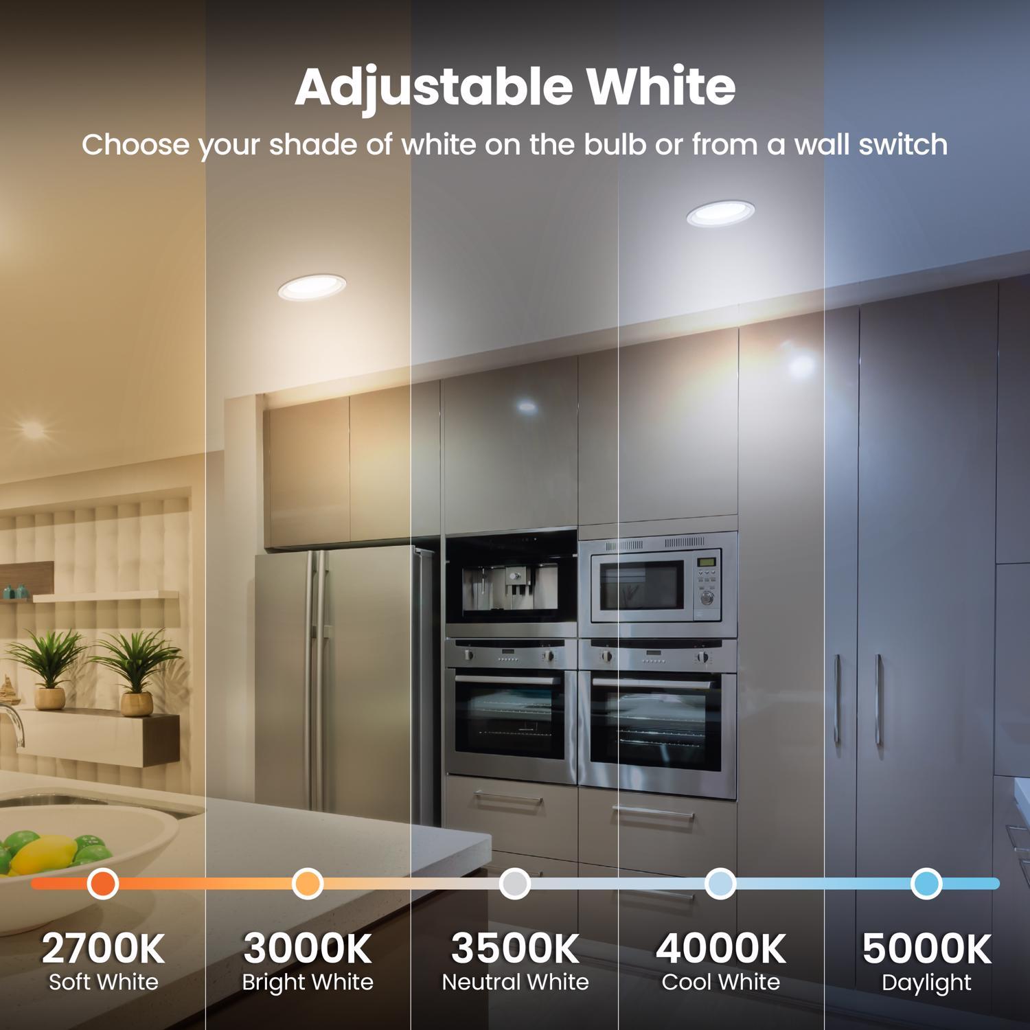 Feit BR30 E26 (Medium) LED Bulb Adjustable White 65 Watt Equivalence 6 Pack