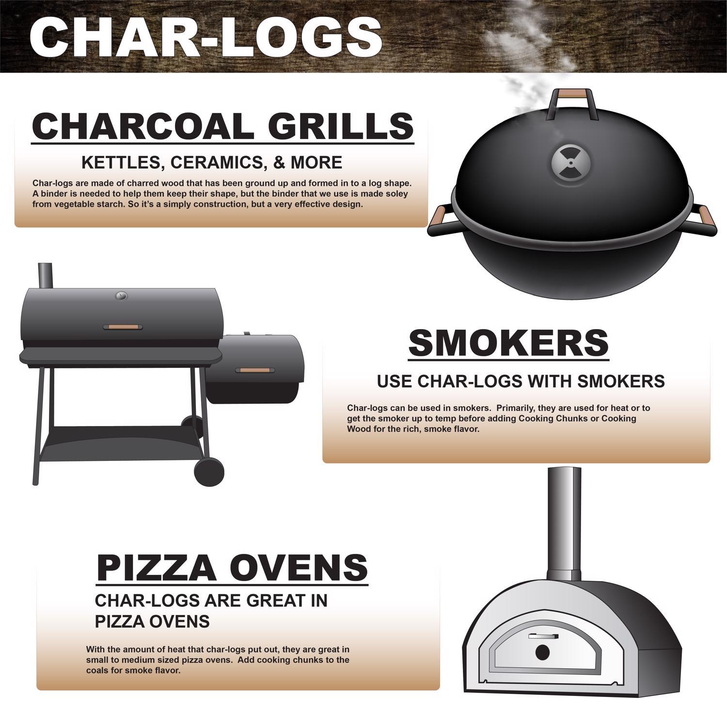 B&B Charcoal All Natural Char-Logs 30 lb