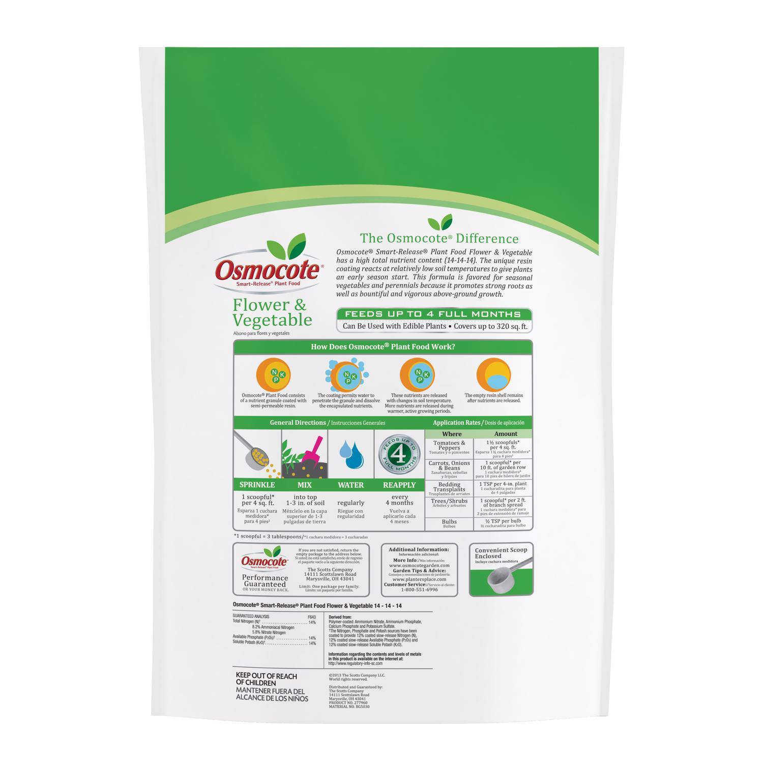 Osmocote Smart-Release Flower & Vegetable Granules Plant Food 8 lb