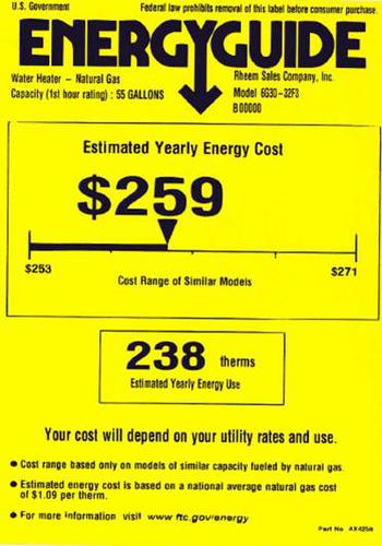Water Heater Natural Gas 29 Gallon