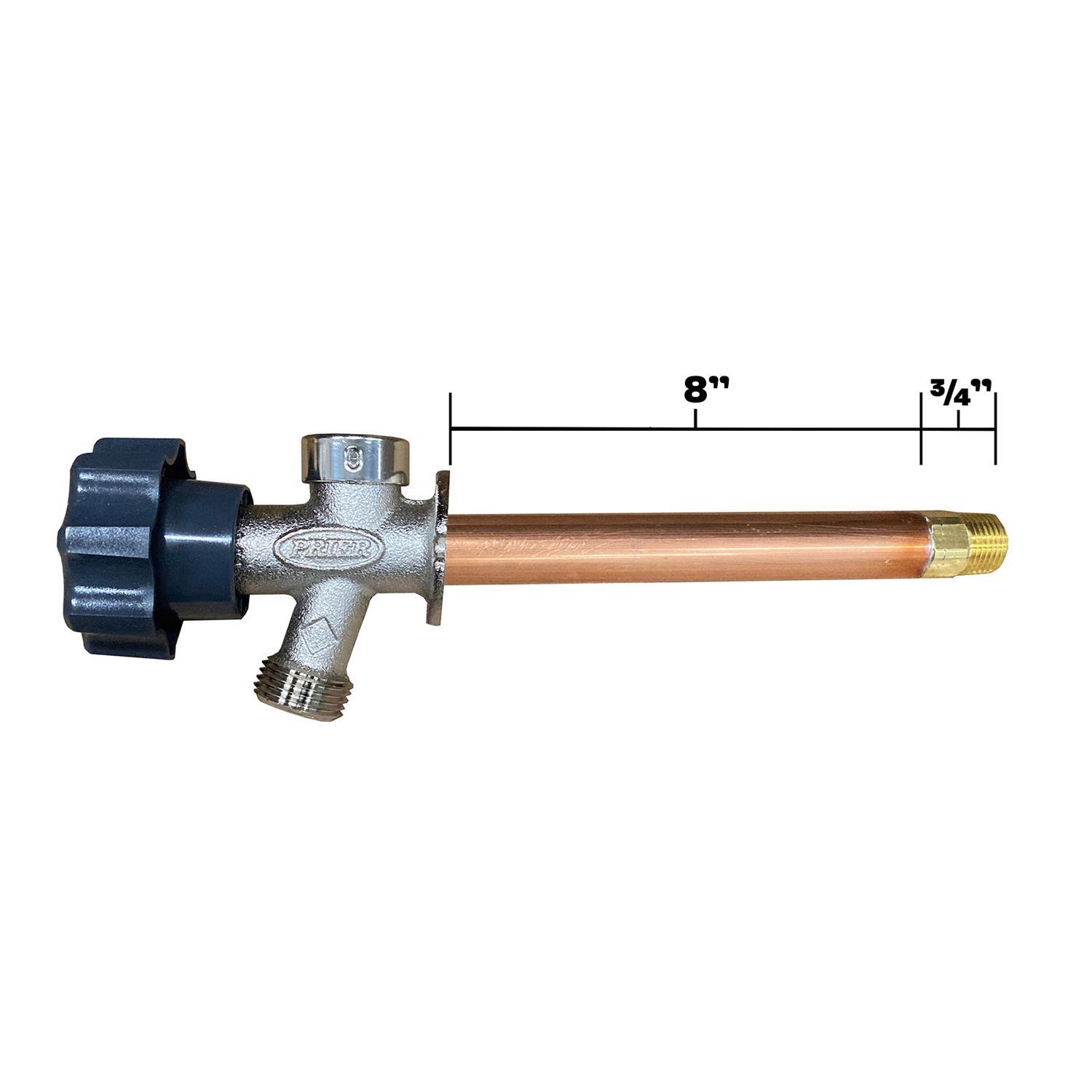 Prier 400 Series 1/2 in. MPT X 1/2 in. Sweat Anti-Siphon Brass Freezeless Wall Hydrant