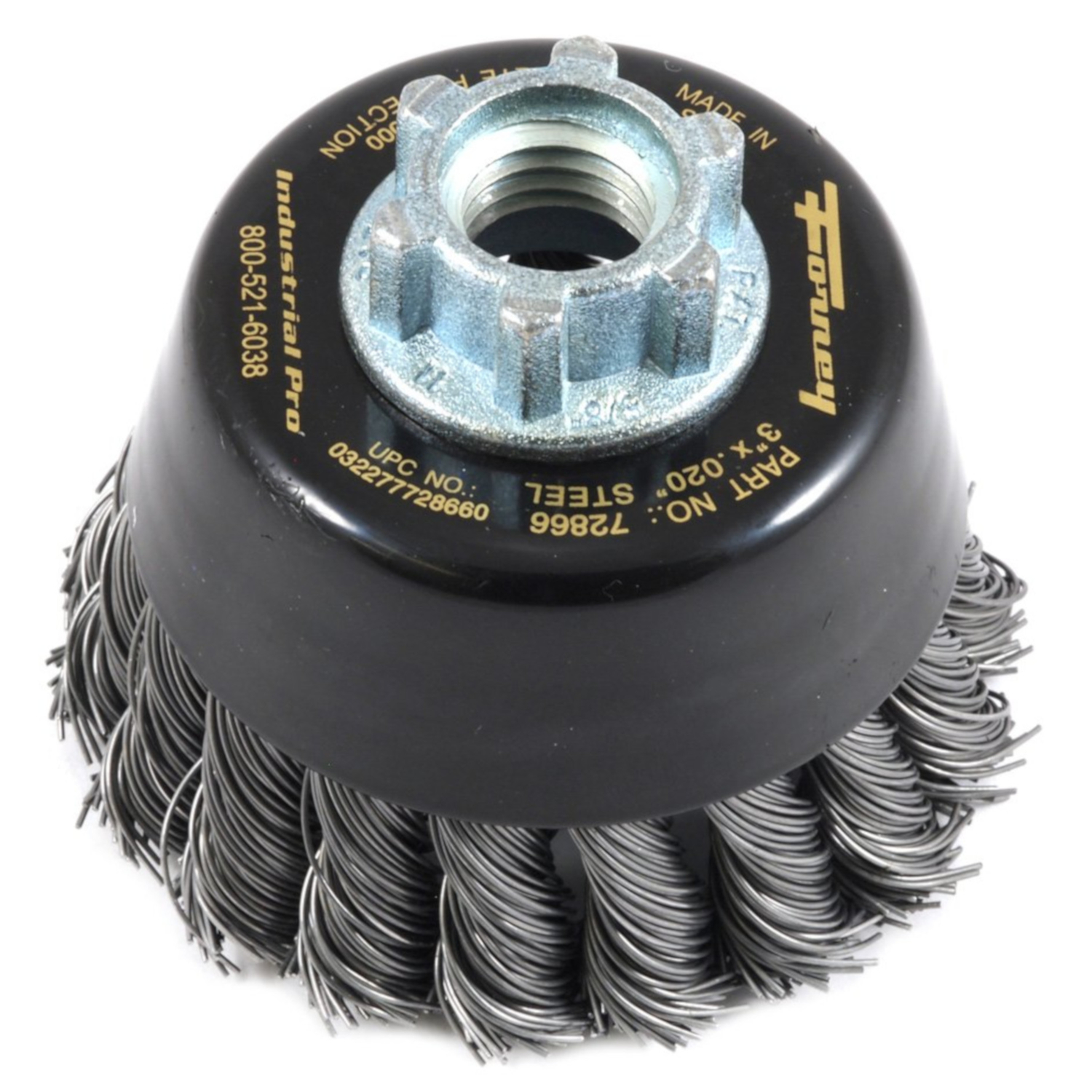 Forney 3 in. D X 5/8 in. Coarse Steel Cup Brush 15000 rpm 1 pc