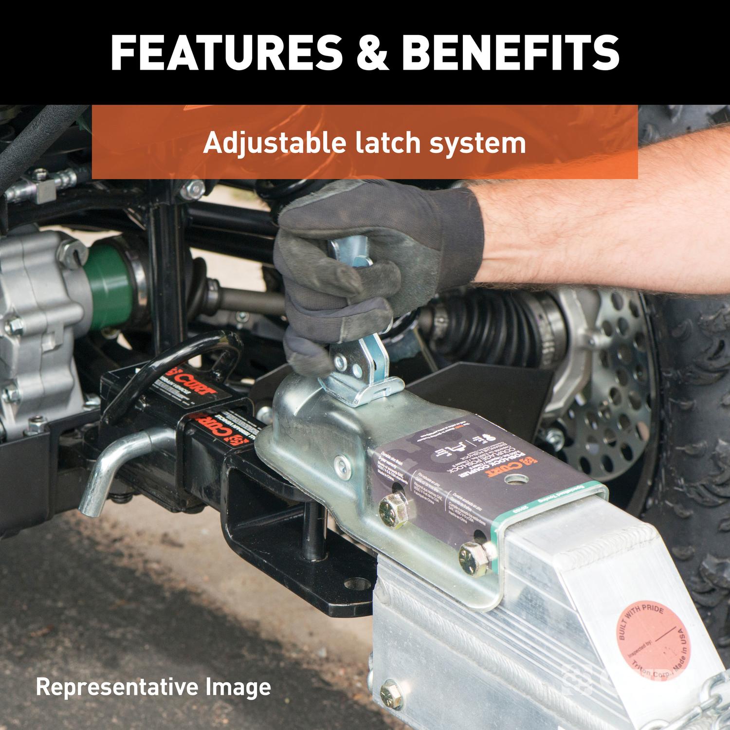 CURT 3500 lb. cap. 2 in. Straight-Tongue Coupler