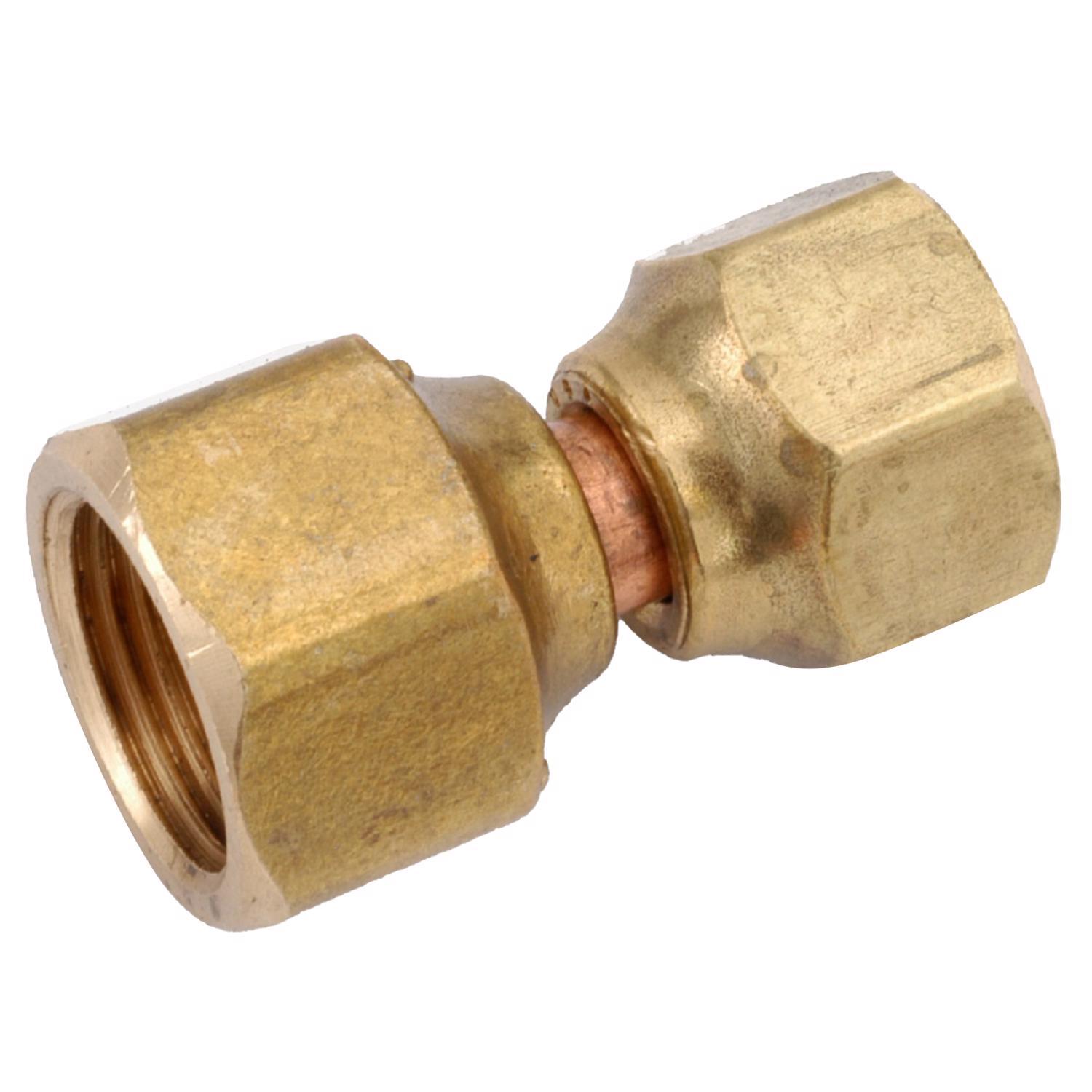 Anderson Metals 1/2 in. Female Flare 3/8 in. D Female Flare Brass Swivel Flare Connector