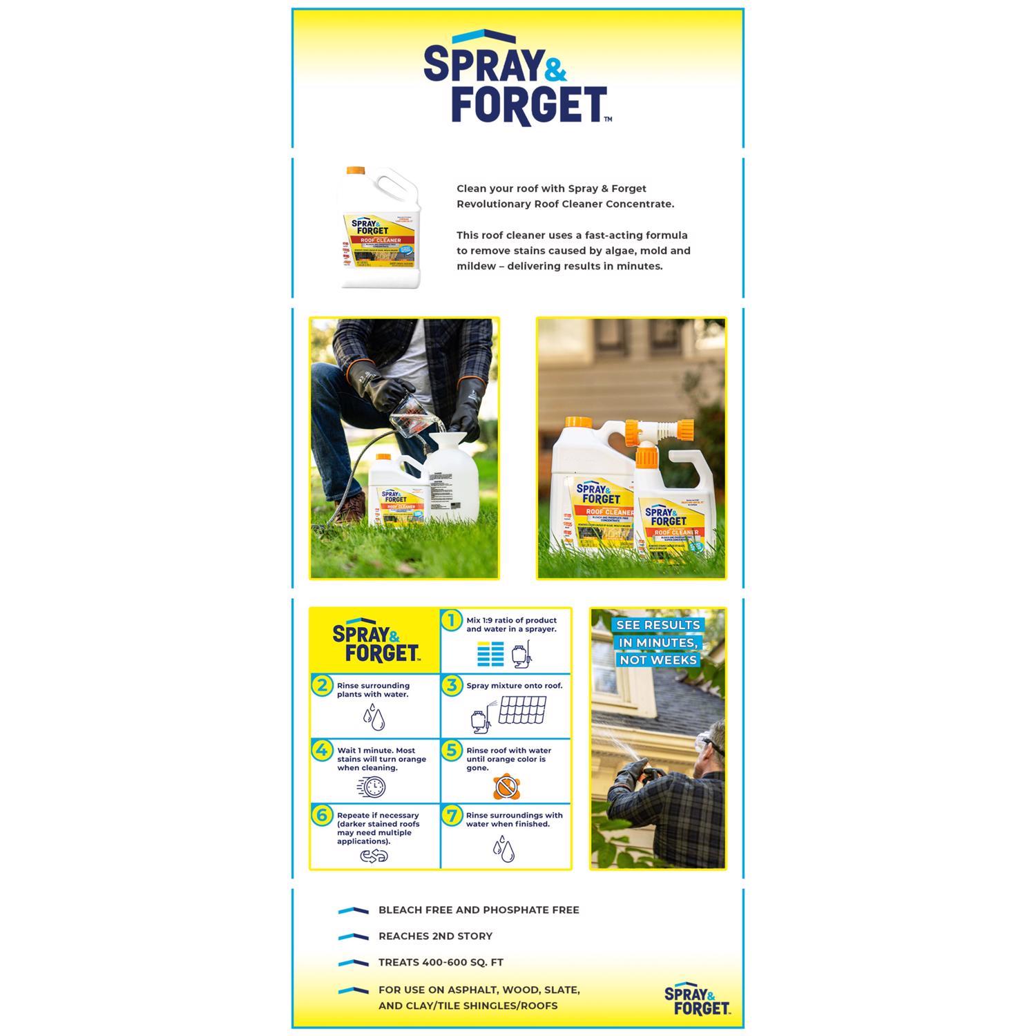 Spray & Forget Roof Cleaner 32 oz Liquid