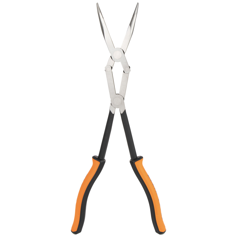 Klein Pliers, Long Reach Needle Nose Pliers, Bent Nose, 13-in.