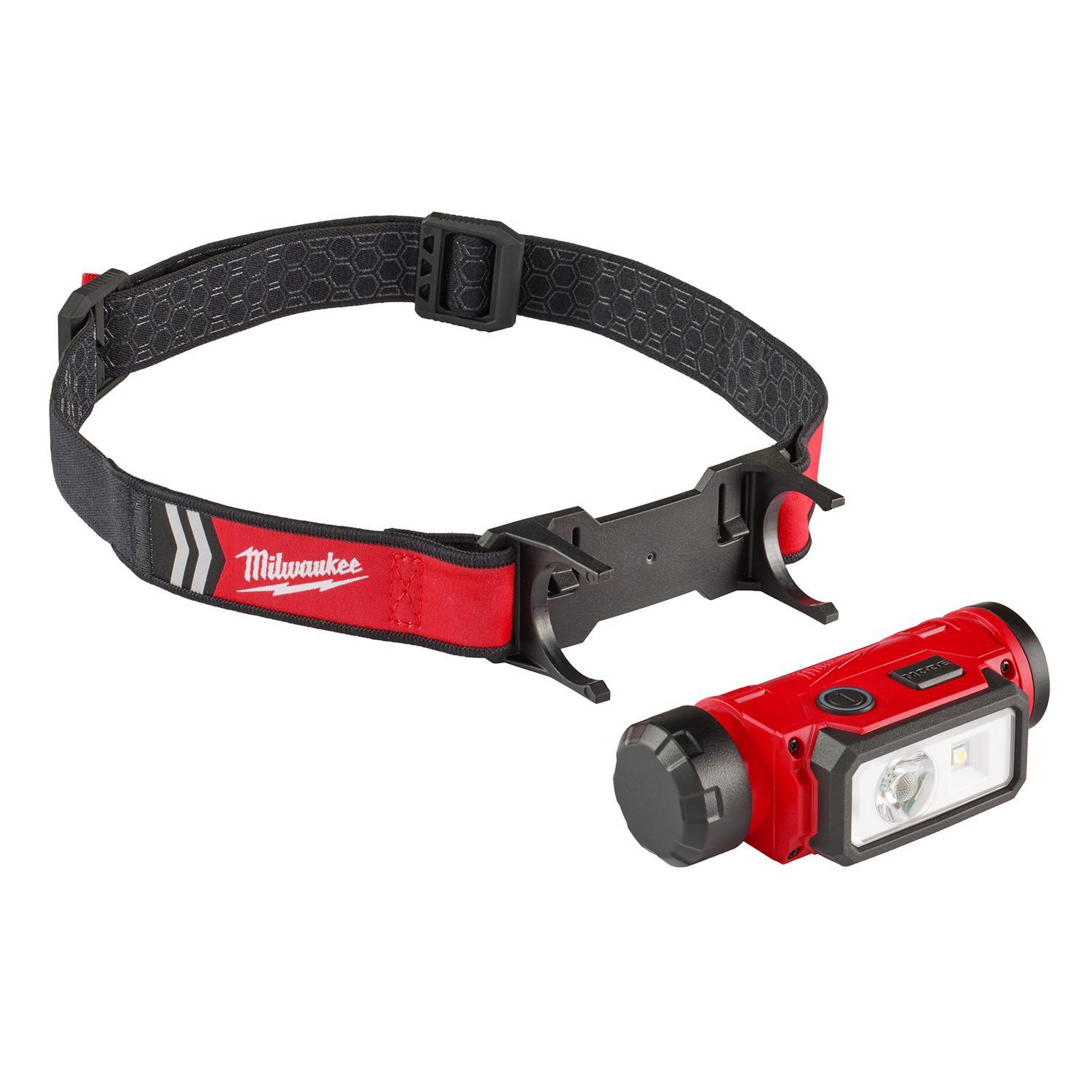 Milwaukee Redlithium 475 lm Black/Red LED Head Lamp