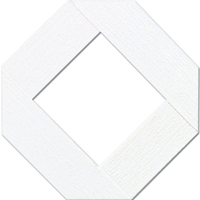 Grid Axcents 48in. W x 8in. L White Plastic Lattice Panel