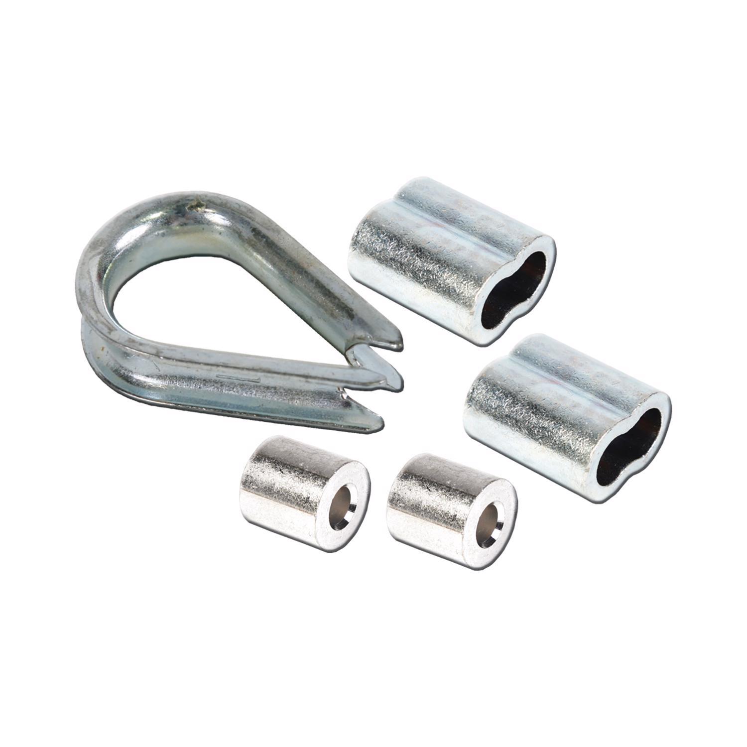 Koch Industries Zinc-Plated Aluminum 3/16 in. D Wire Rope Clips and Thimble