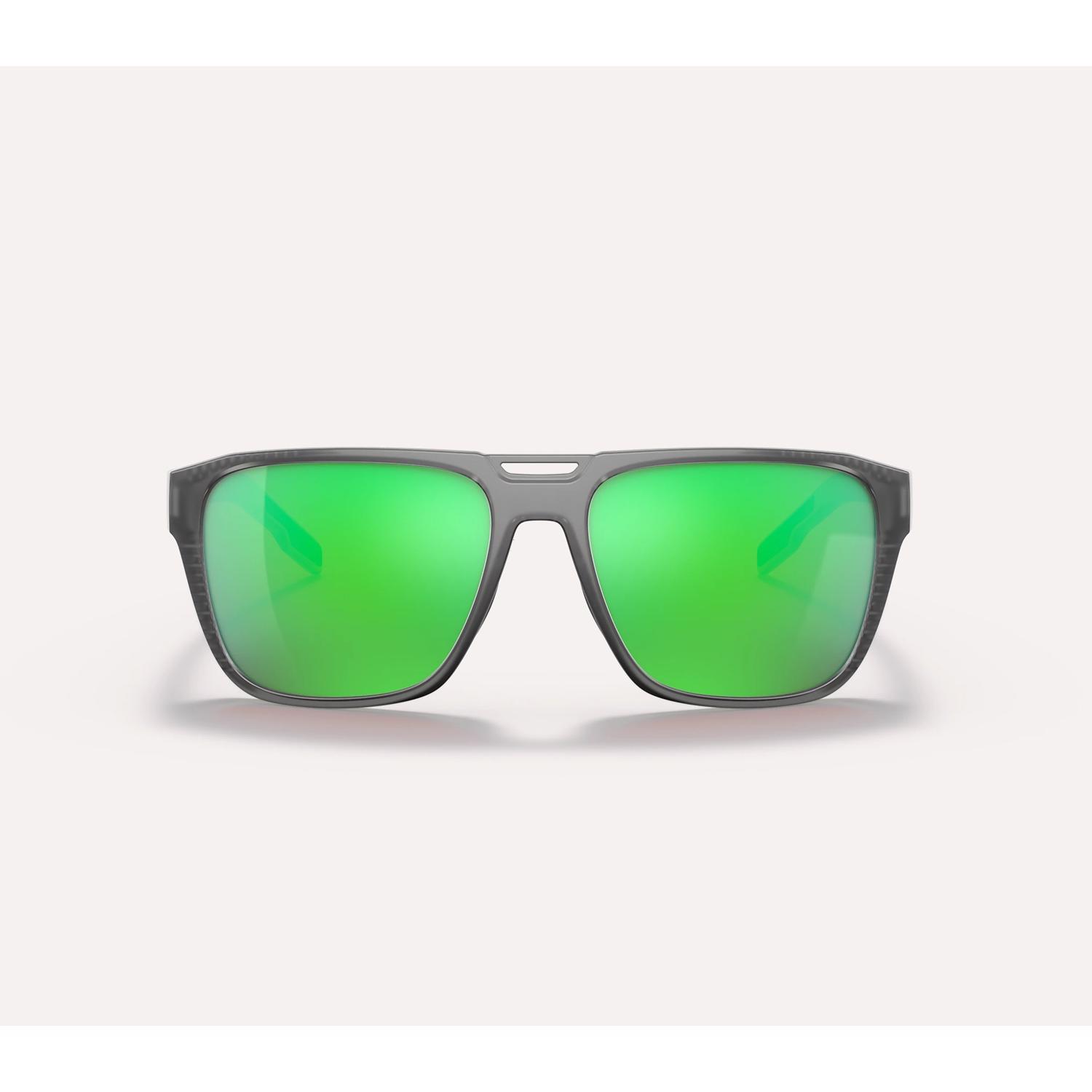 Native Mammoth Sunglasses Unisex Matte Smoke Crystal Frame Green Lens Polarized Blue Light Blocking