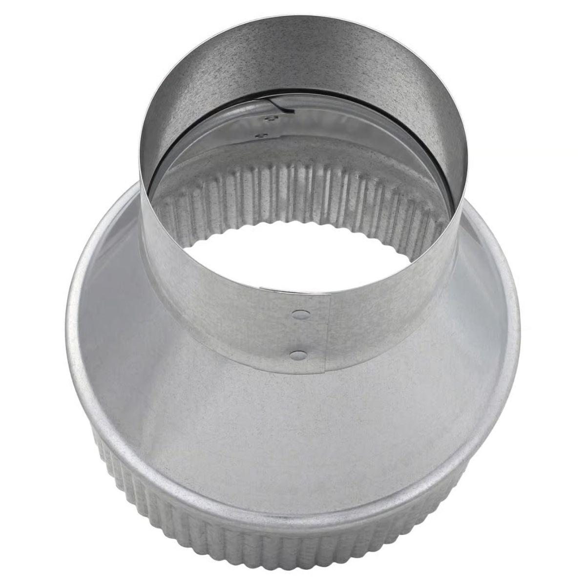 Imperial 4 in. D x 6 in. D Galvanized Steel Furnace Pipe Increaser